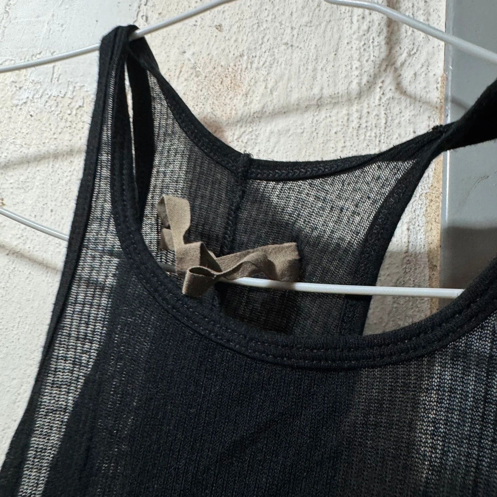 Rick Owens Vintage 00s rick owens tank top mesh raw edges Size US S / EU 44-46 / 1 - 7 Thumbnail