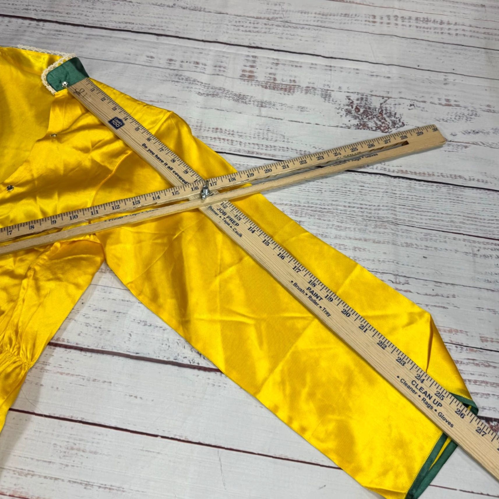 Vintage Vtg 40's-50's Womens Embroidered WWII Souvenir Top M Yellow Lounge Sleep Japan Shirt Womens M Yellow Embroidered WWII Souvenir Top Size M / US 6-8 / IT 42-44 - 3 Thumbnail