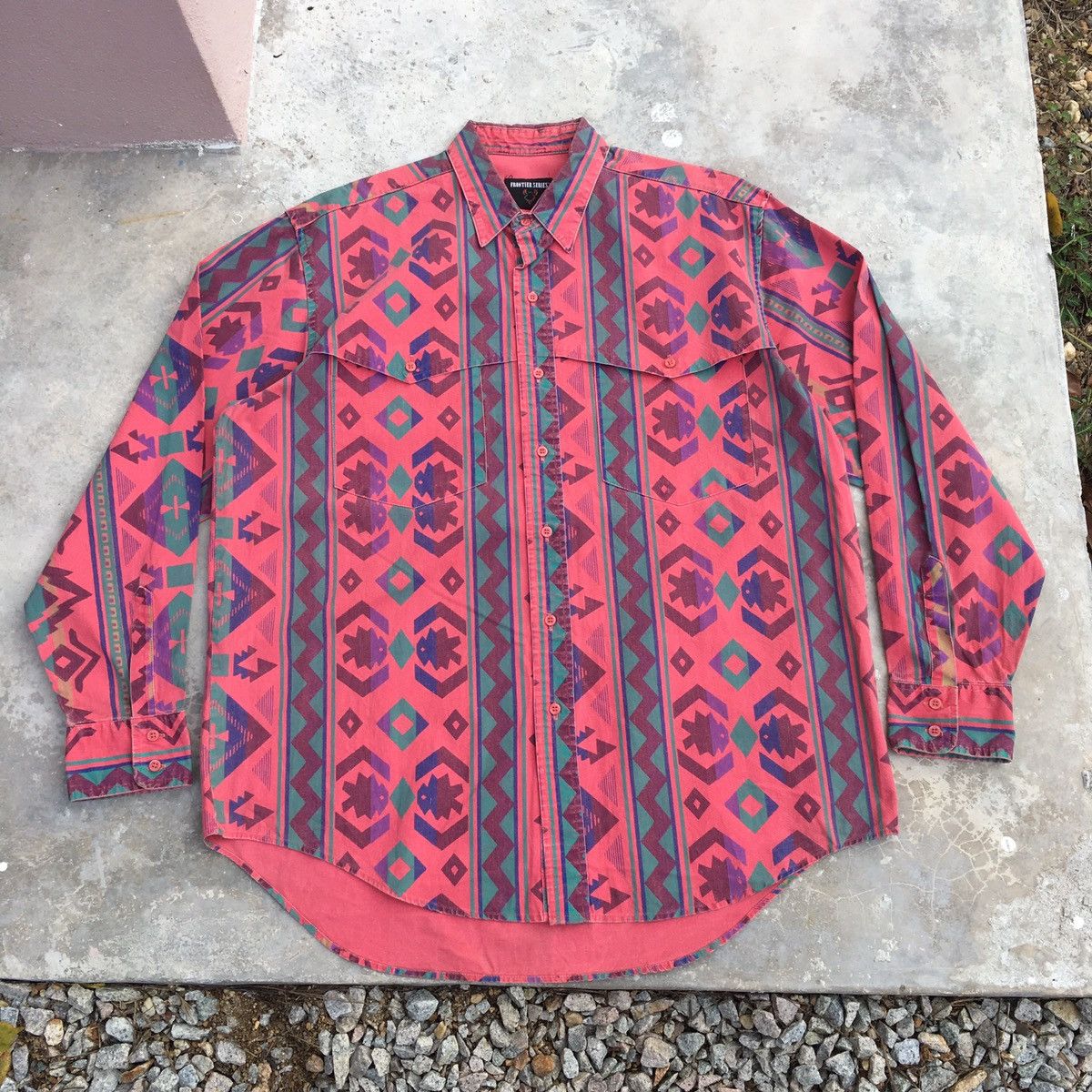 Western Mountaineering Vintage Frontier Series Heavy Cotton Western Shirt Size US L / EU 52-54 / 3 - 1 Thumbnail