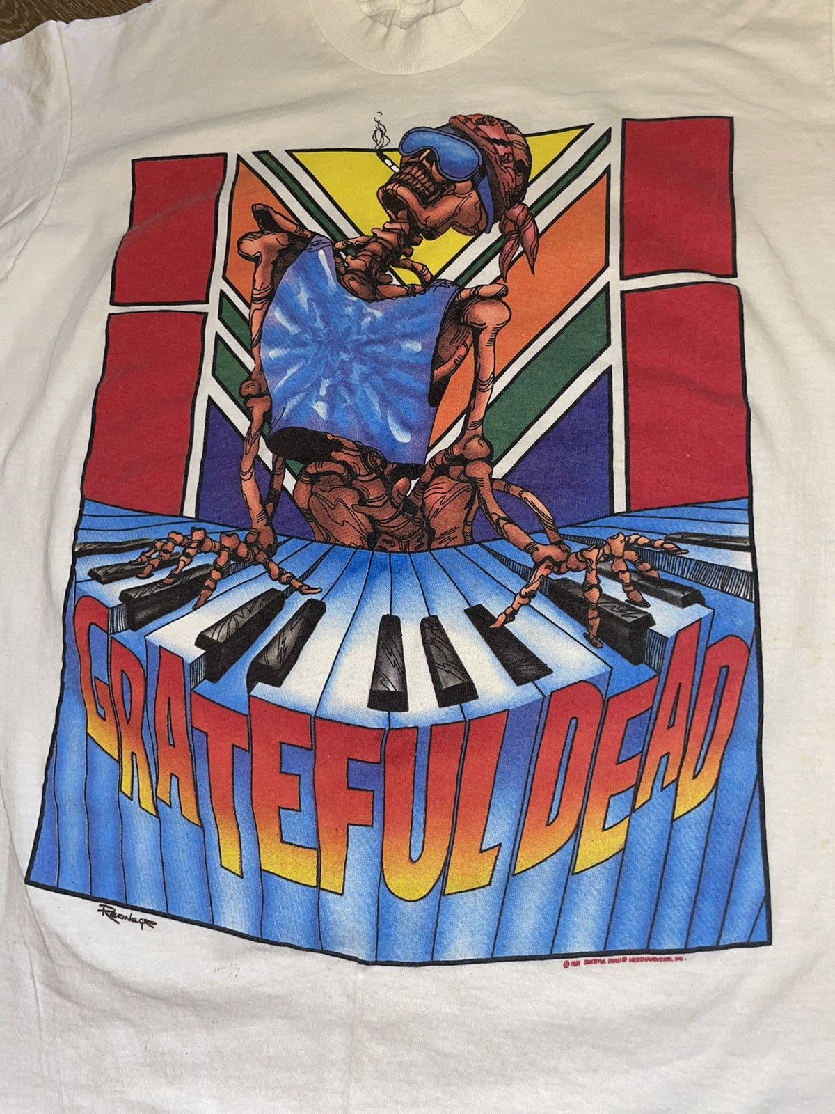 Grateful Dead VERY RARE 1989 Grateful Dead Summer Tour Tee Size US XL / EU 56 / 4 - 3 Thumbnail