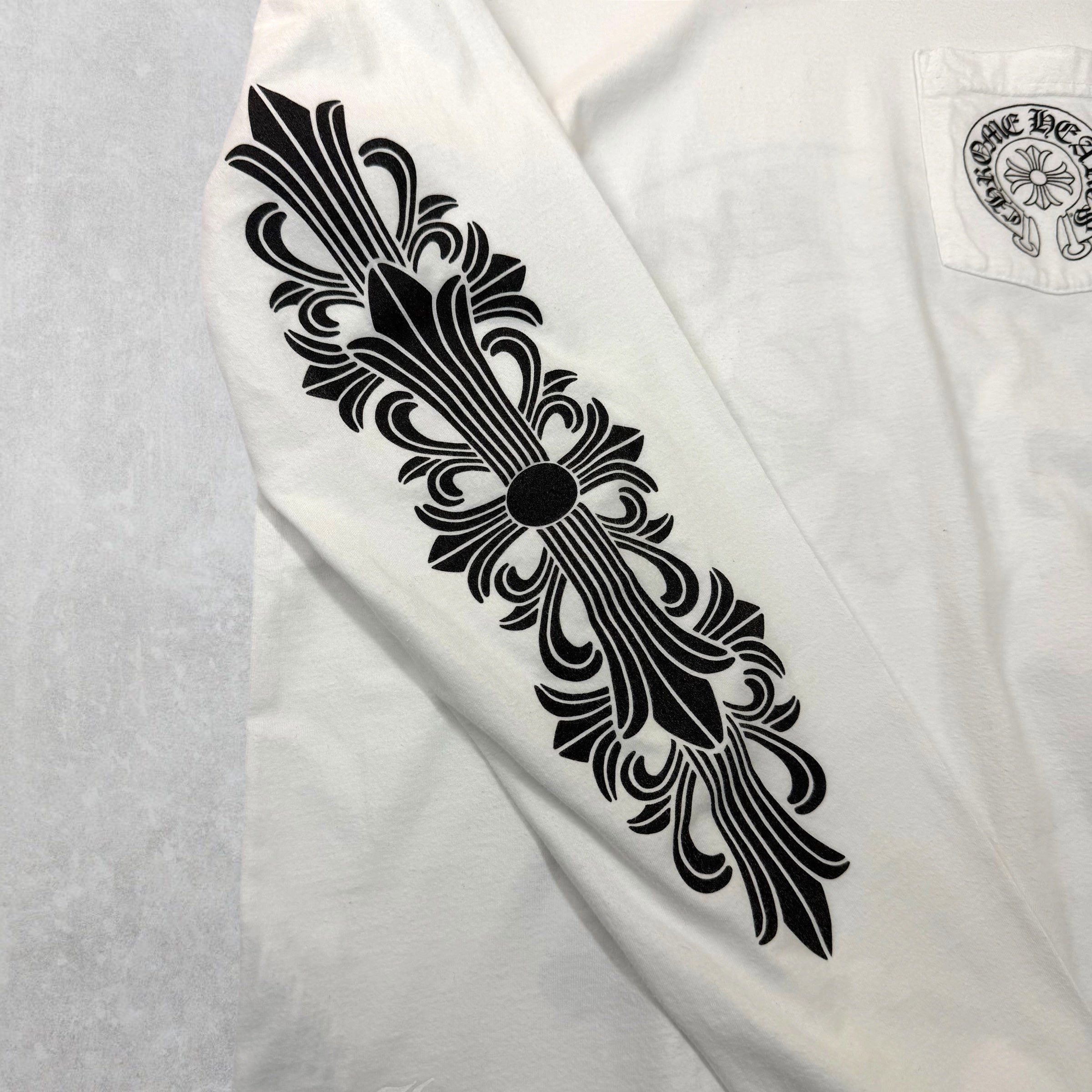 Chrome Hearts Chrome Hearts White LA Horseshoe Floral L/S L Size US L / EU 52-54 / 3 - 6 Thumbnail