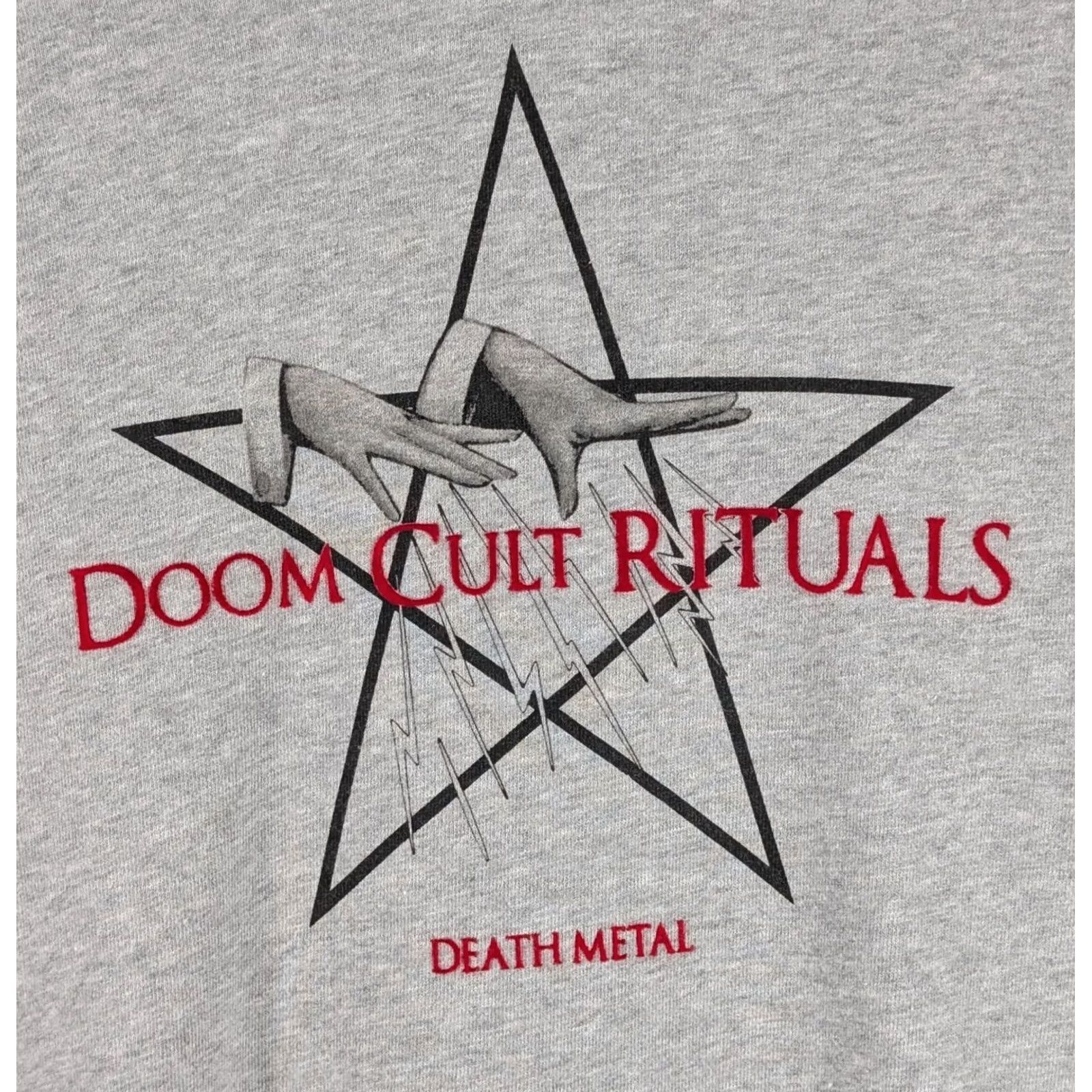 Alexander McQueen McQ Alexander McQueen Hoodie Dress Gray L Men's Pullover Long Sleeve Death Metal Doom Cult Rituals 2017 Geometric Pentagram Size US L / EU 52-54 / 3 - 2 Thumbnail