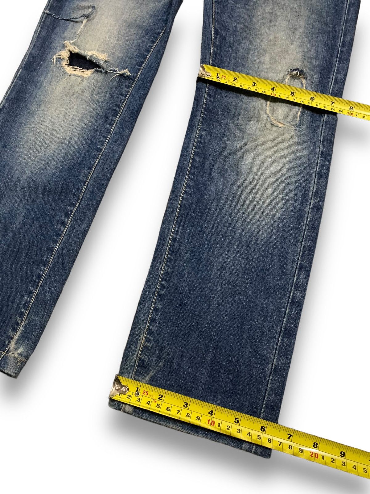 Other Y2K Briglia 1949 Slim Fit Patched Distressed Grunge Jeans Size US 30 / EU 46 - 15 Thumbnail