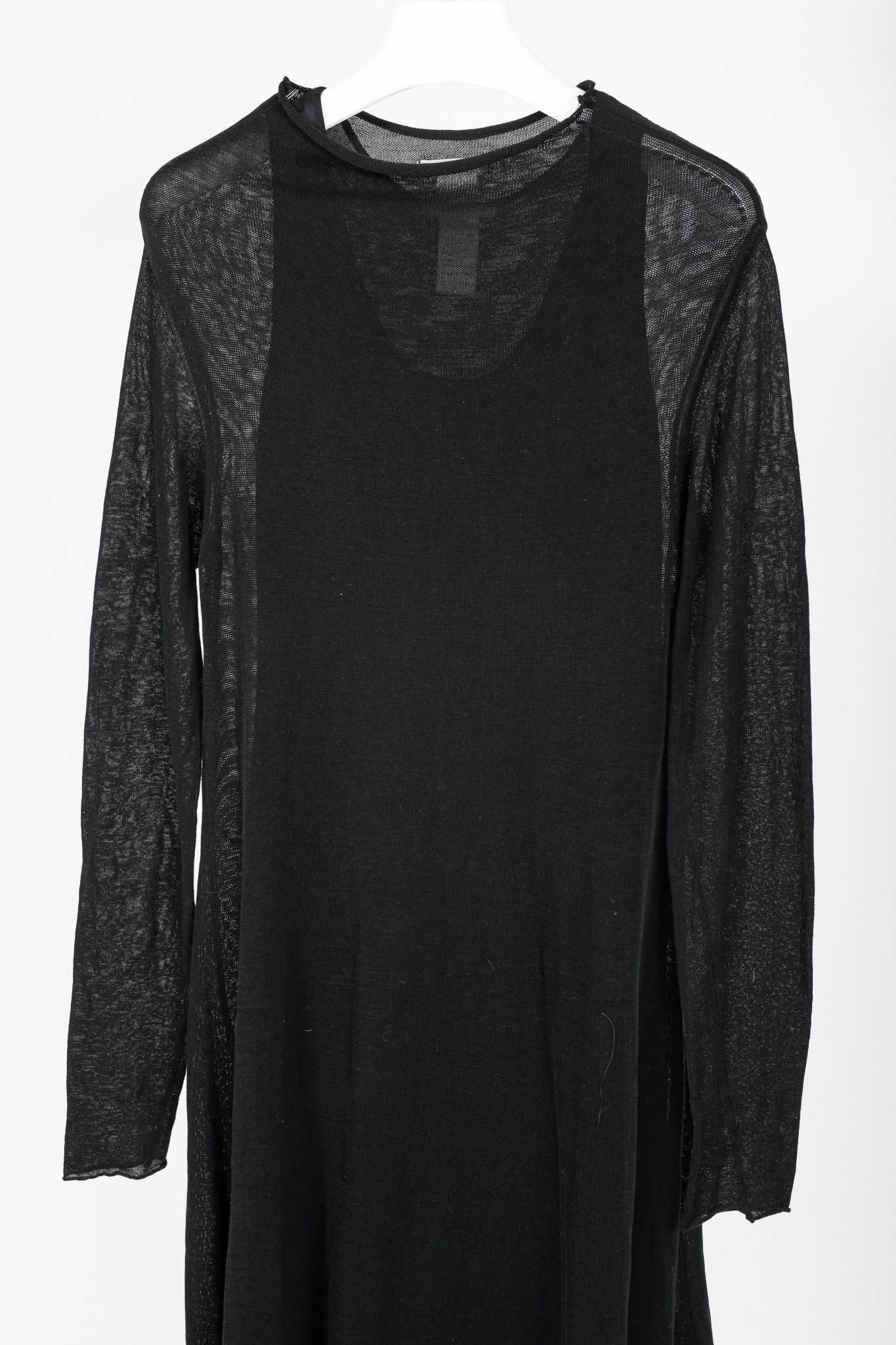Sarah Pacini Sarah Pacini Black Knit Long-Sleeve Midi Dress Size M / US 6-8 / IT 42-44 - 3 Thumbnail