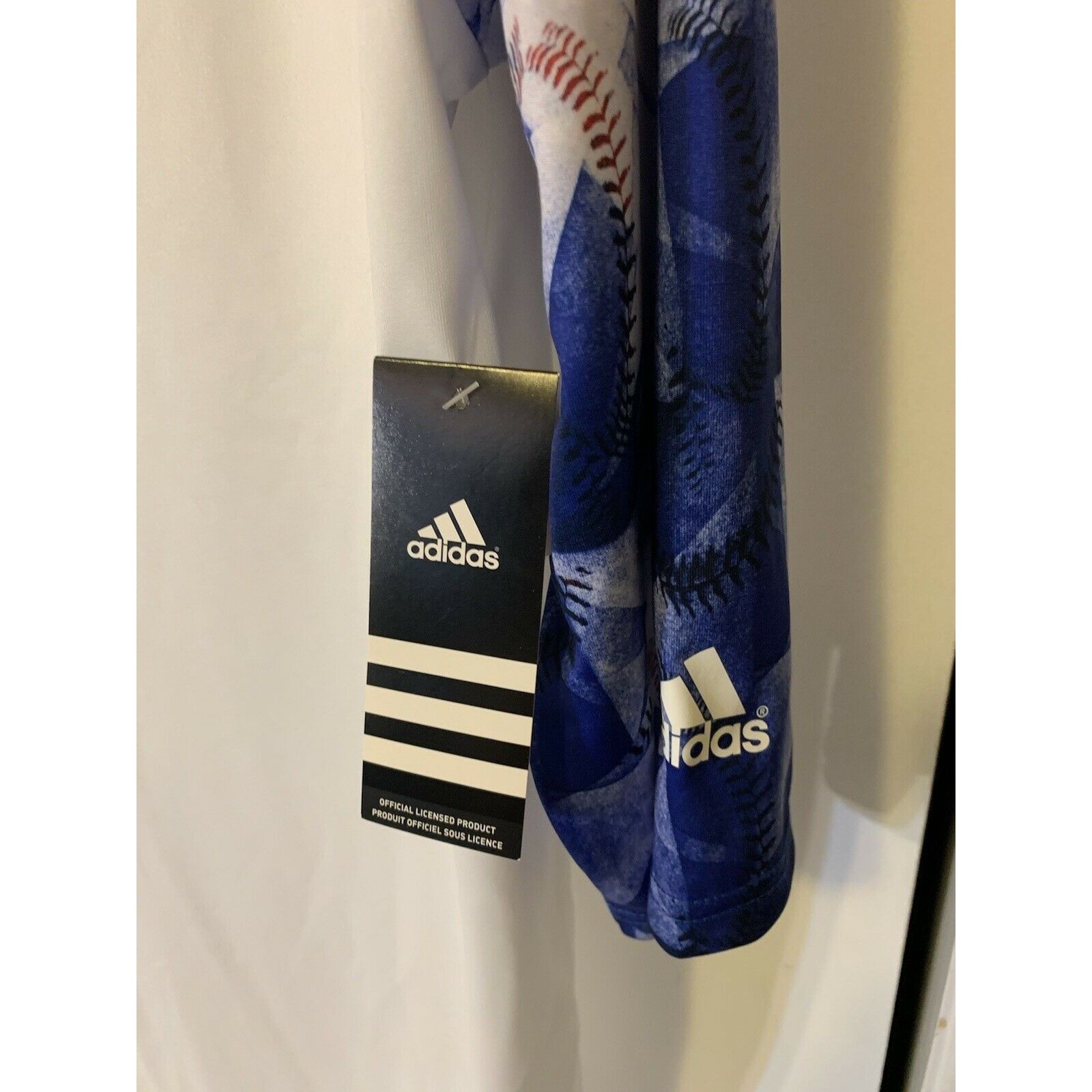 Adidas Adidas Men’s Sz Size M White Blue Baseball Shirt Polyester 3 Size US M / EU 48-50 / 2 - 6 Thumbnail
