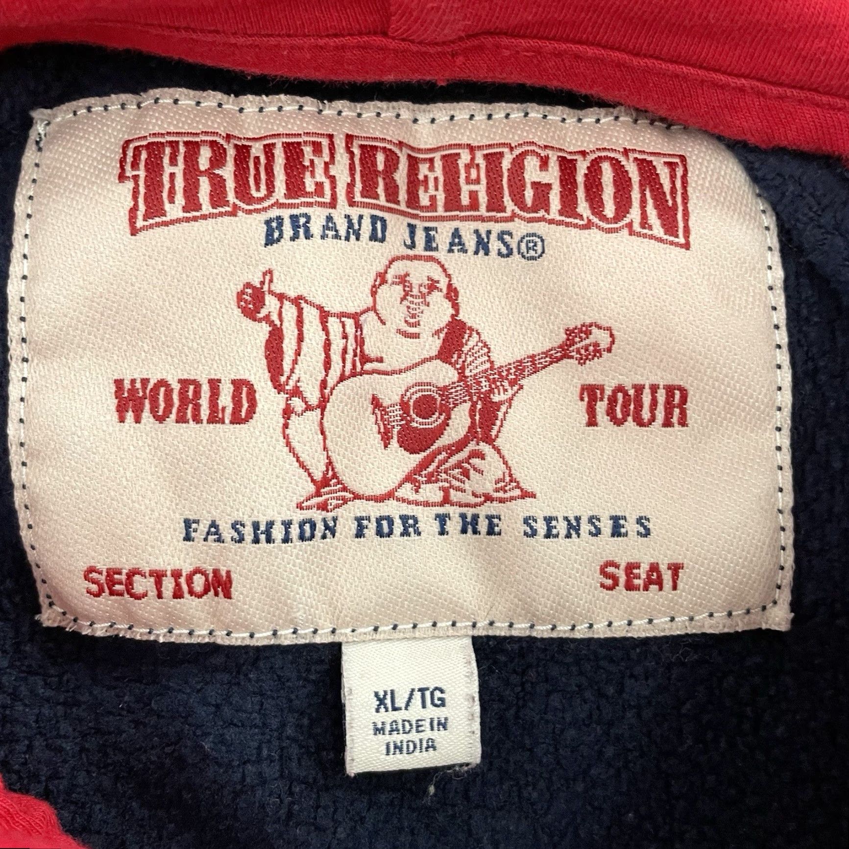 True Religion True Religion Men Hoodie XL Red Blue Full Zip Sweatshirt Streetwear Y2K Buddha City Classic Designer Hip Hop Retro School USA Size US XL / EU 56 / 4 - 4 Thumbnail
