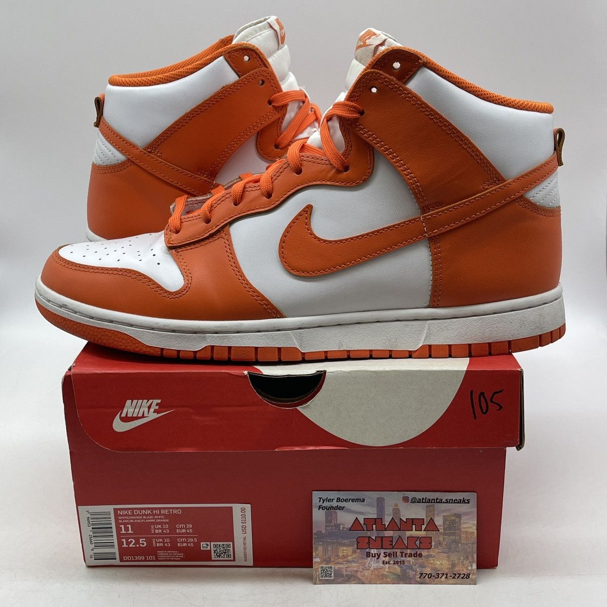 Nike Dunk high sp Syracuse Size US 11 / EU 44 - 1 Thumbnail