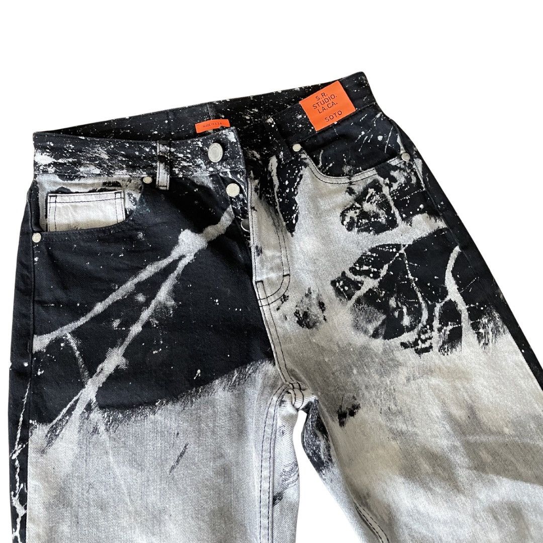 Sterling Ruby S.R. STUDIO. LA. CA. Soto Black Gray Bleach Denim Size US 28 / EU 44 - 3 Thumbnail