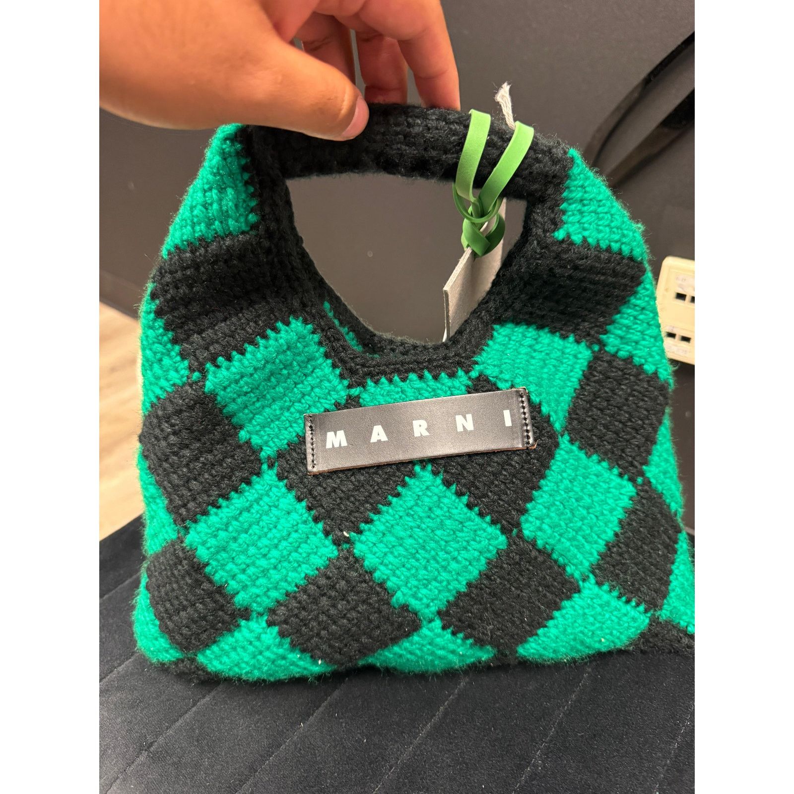 Marni Marni Checkered Bag Black/Green Size ONE SIZE - 1 Thumbnail