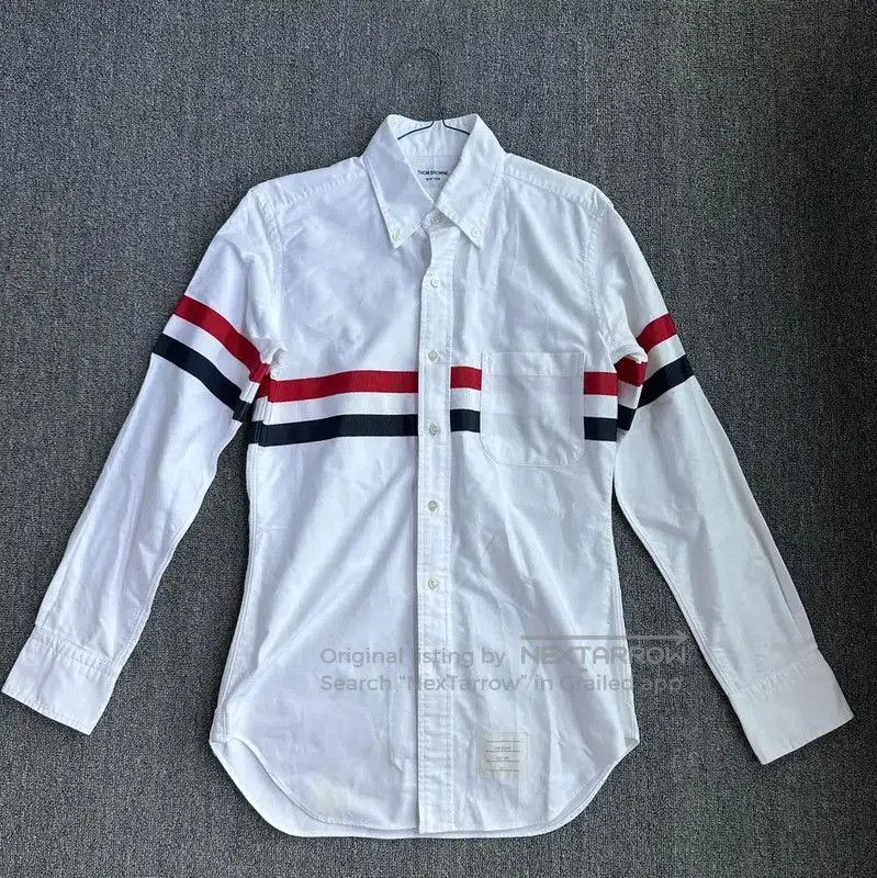 Thom Browne Thom Browne White Cotton Long Sleeve Shirt . Size US S / EU 44-46 / 1 - 1 Thumbnail