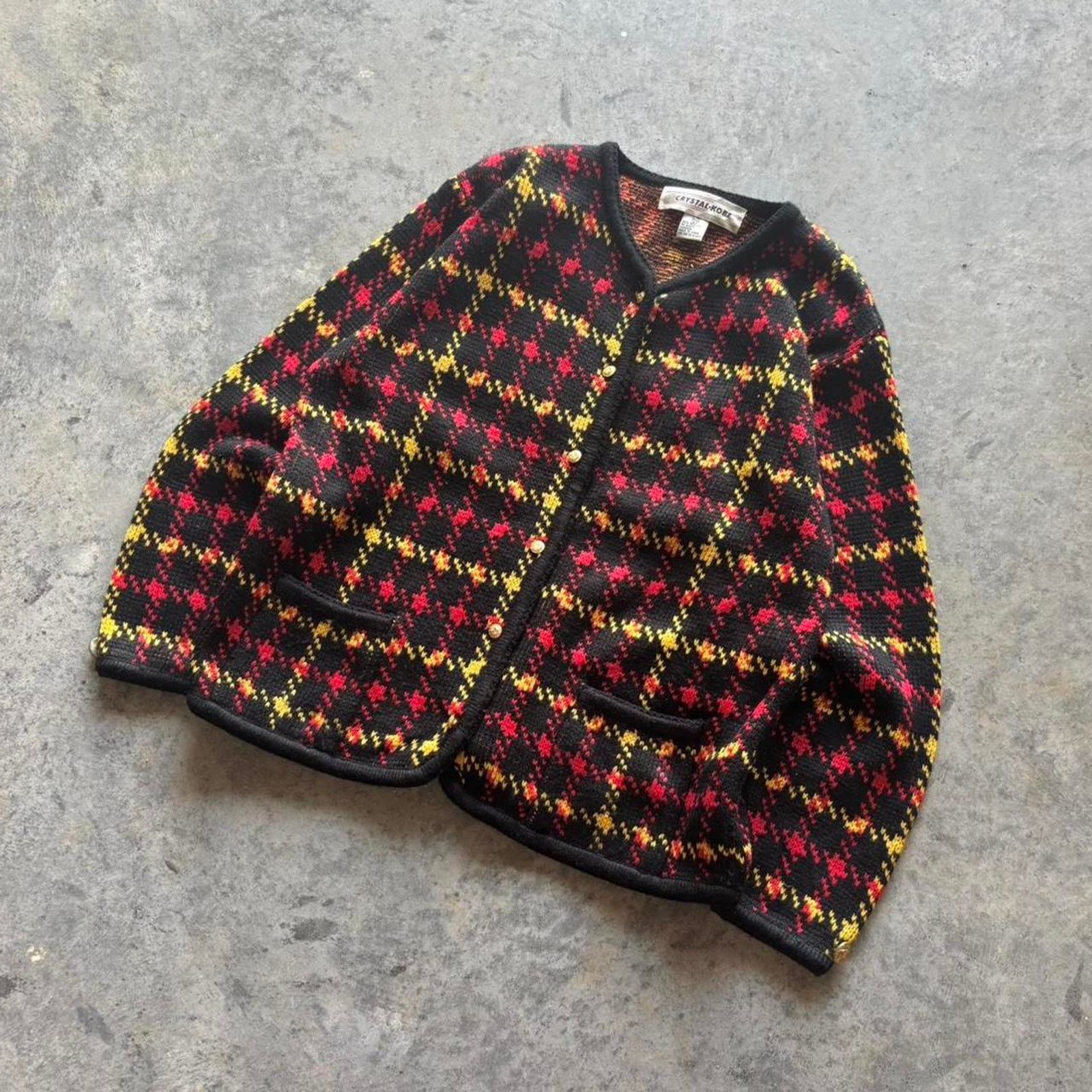 Japanese Brand × Ralph Lauren × Vintage Vintage 80s Retro Knit Cardigan Size M / US 6-8 / IT 42-44 - 1 Thumbnail