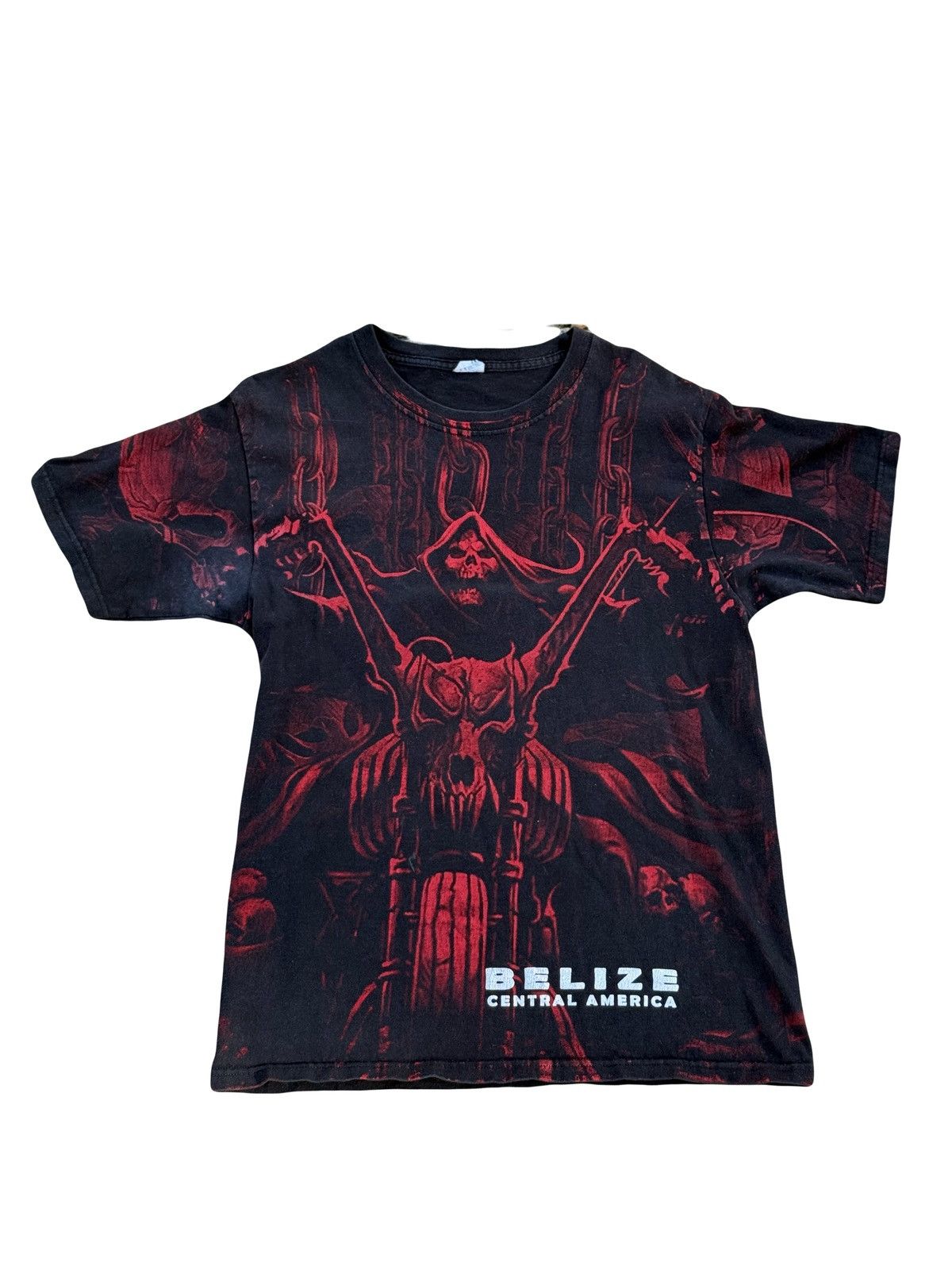 Vintage Vintage Y2K Skull T Shirt Size US M / EU 48-50 / 2 - 1 Thumbnail