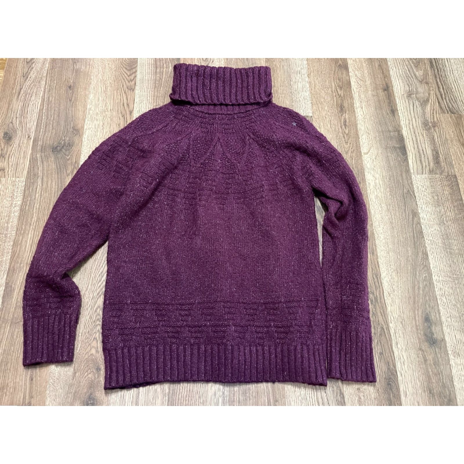 Vintage Maurices Sweater Women's Size Medium Purple Long Sleeve Turtleneck Pullover Knit Casual Fall Spring Summer Womens Regular Size M / US 6-8 / IT 42-44 - 2 Thumbnail