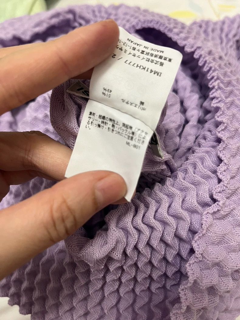 Issey Miyake Issey Miyake size:2 Purple pleated short-sleeved dress Size M / US 6-8 / IT 42-44 - 4 Thumbnail