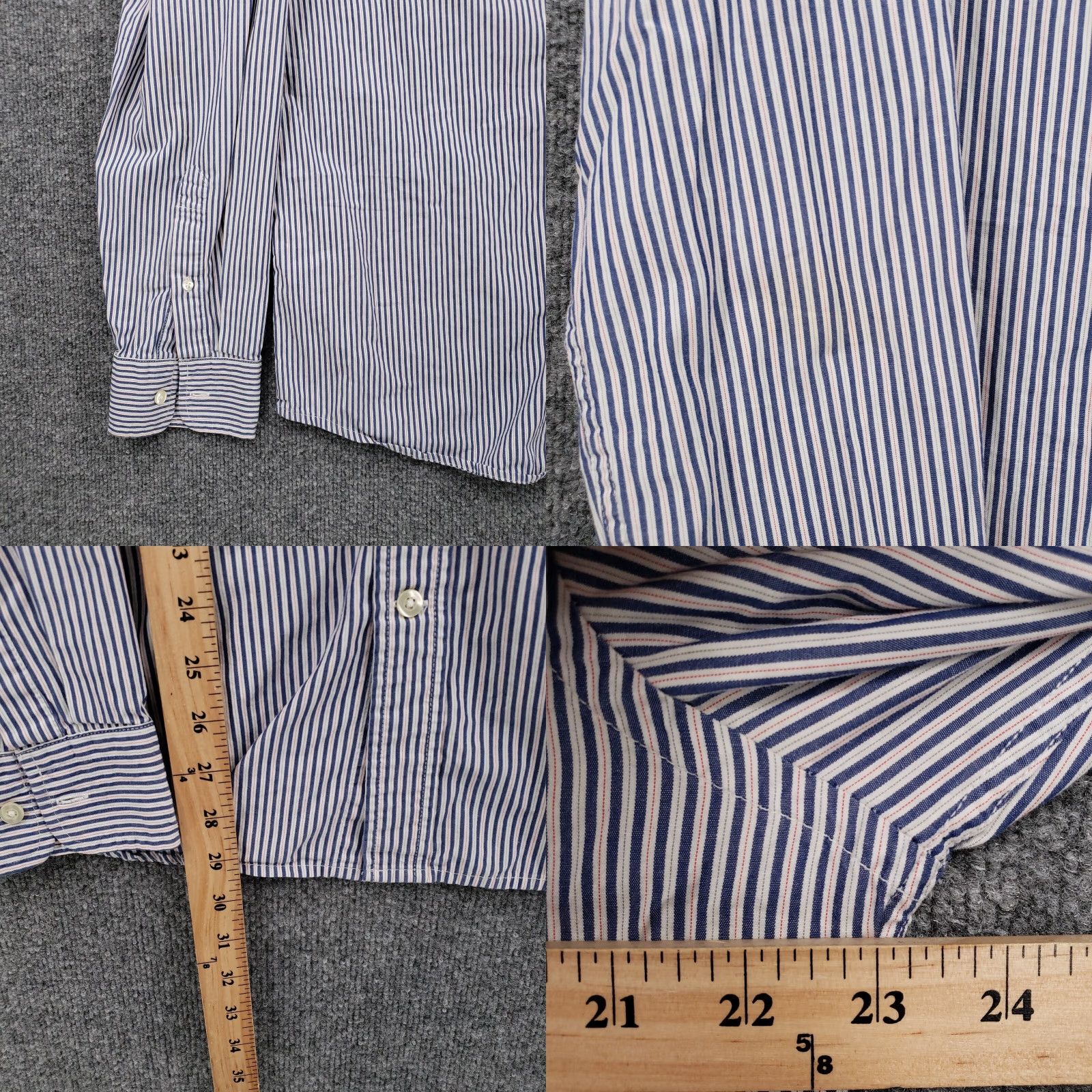 Gap Gap Shirt Mens L Large Button-Up Blue Striped Pocket Long Sleeve Business Casual Size US L / EU 52-54 / 3 - 8 Thumbnail