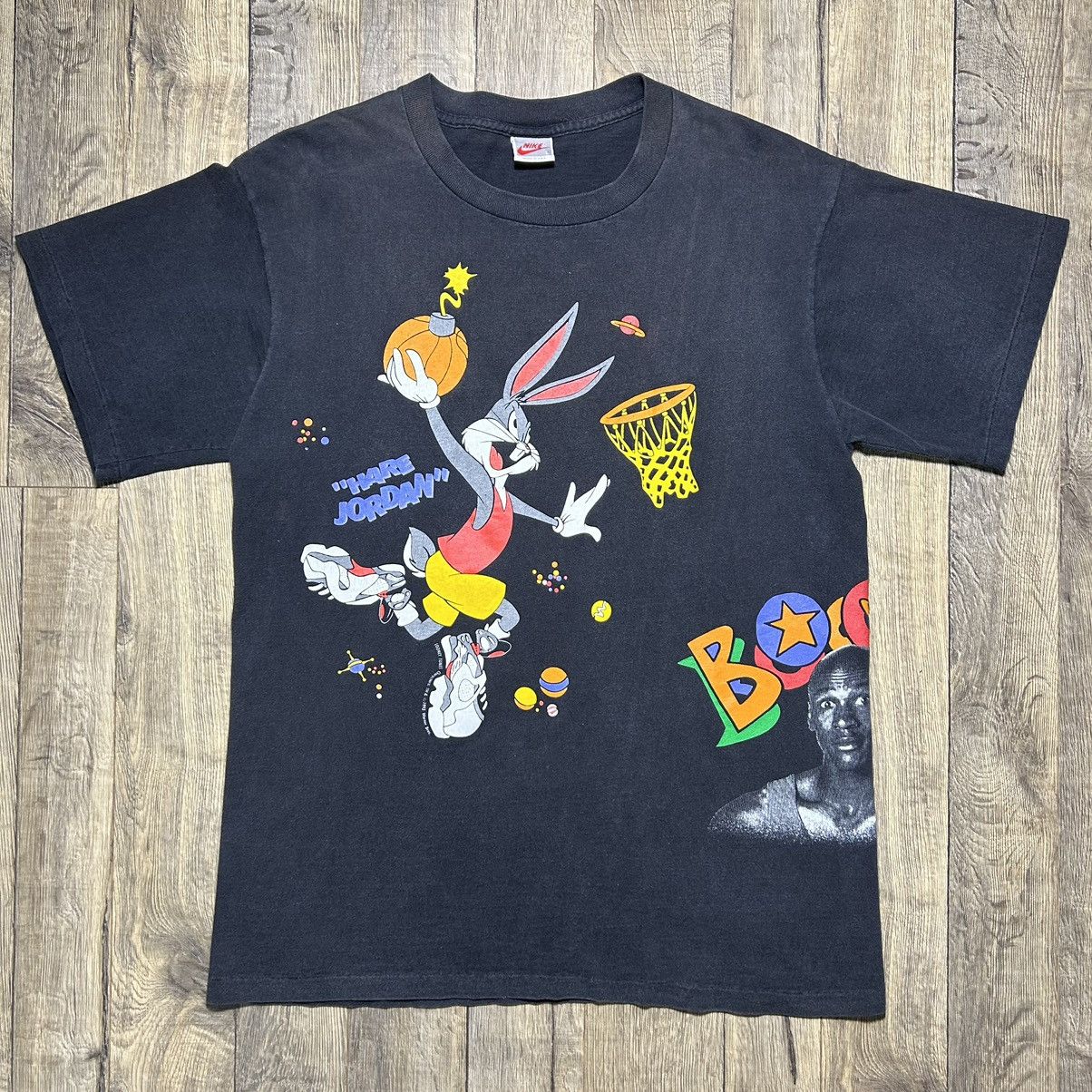 Vintage 1993 Nike Space Jam Air Jordan Shirt Size Large 90s