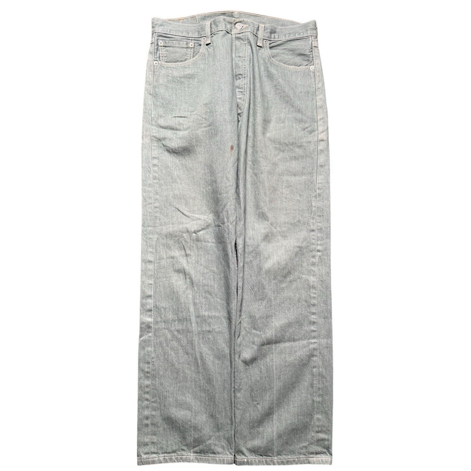 Levi's Vintage Y2K Levi's 501 Teal Denim Jeans Easter 36 X 34 Flaw Size US 36 / EU 52 - 3 Thumbnail