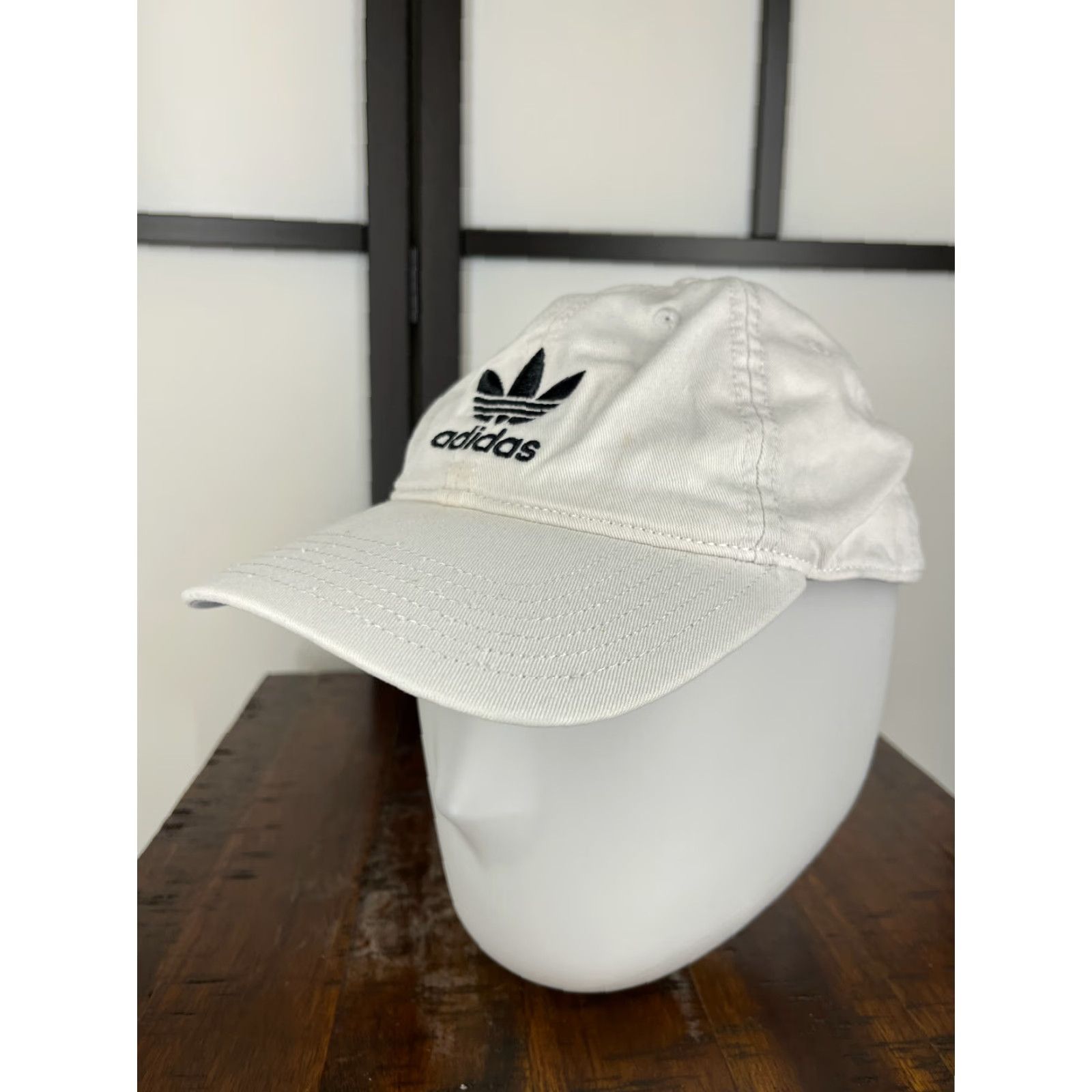 Adidas Adidas Hat Cap Strap Back Womens One Size White Twill 100% Cotton Trefoil Golf Hat, Adjustable, Casual Sports Women’s Cap Size ONE SIZE - 4 Thumbnail