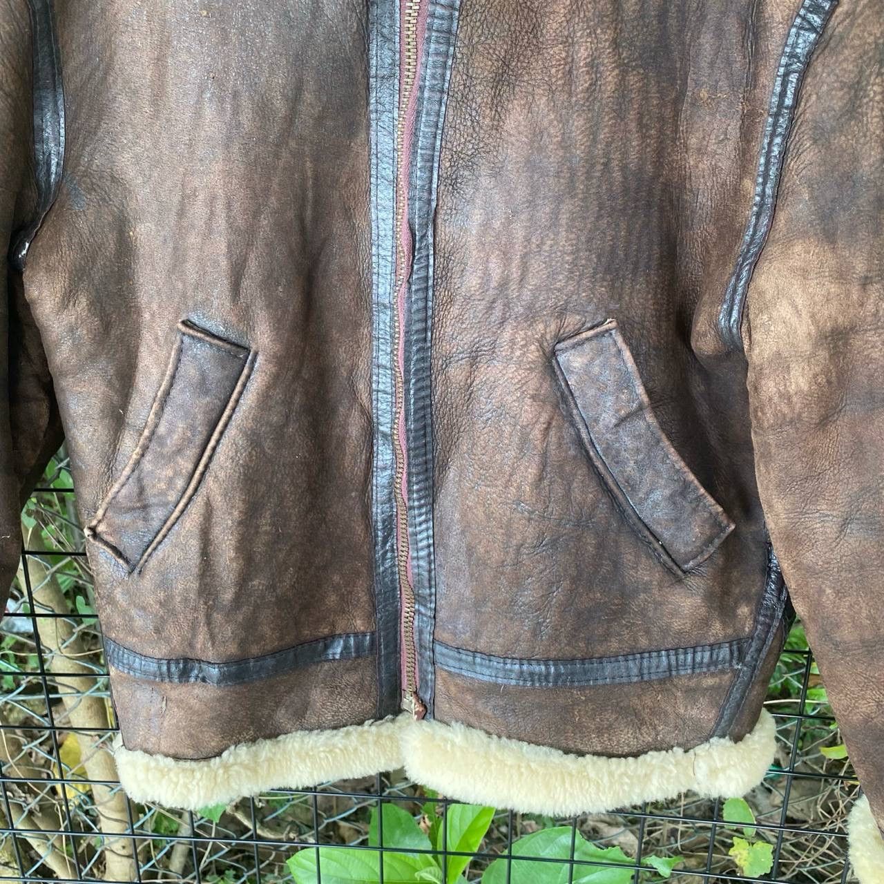 Genuine Leather Vtg B3 US Sheepskin Leather Craft Jacket Size US S / EU 44-46 / 1 - 3 Thumbnail