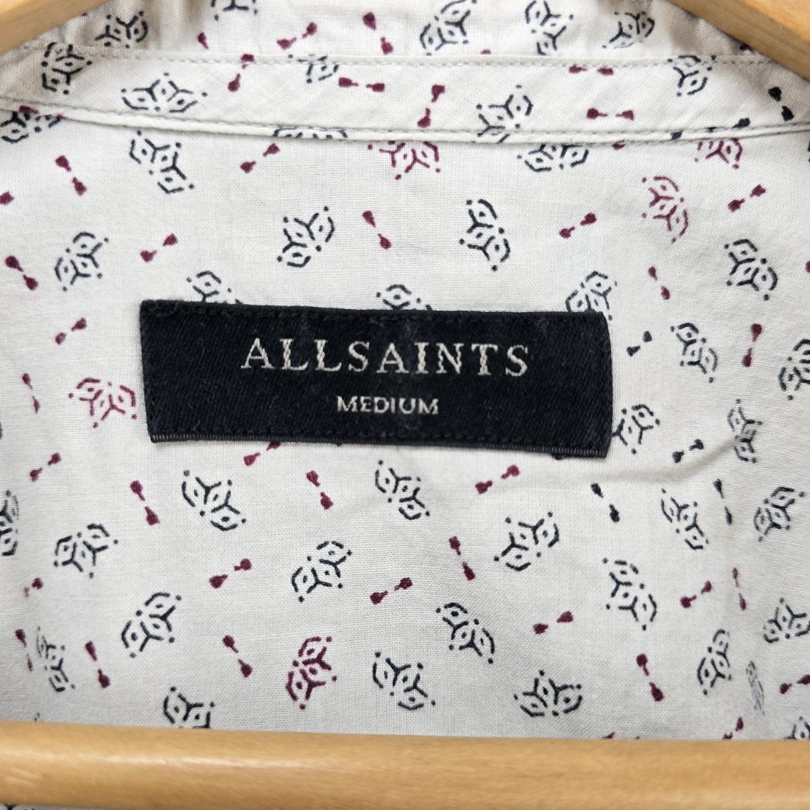 Allsaints AllSaints Shirt Medium Kawaba Short Sleeve Floral Ivory Size US M / EU 48-50 / 2 - 5 Thumbnail