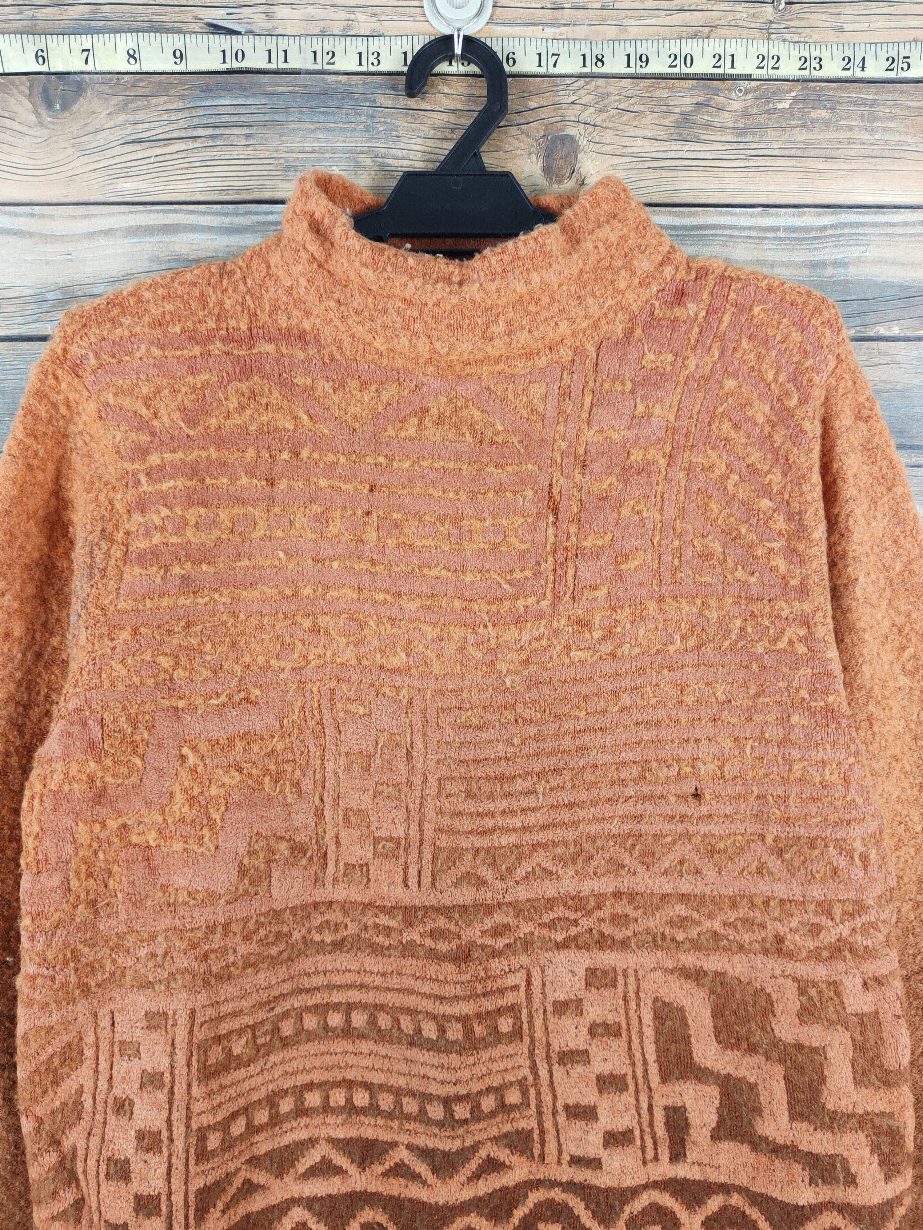 Homespun Knitwear × Japanese Brand × Vintage U-Na Chic Orang Brown Knitwear Sweatshirts #W1473 Size M / US 6-8 / IT 42-44 - 2 Thumbnail