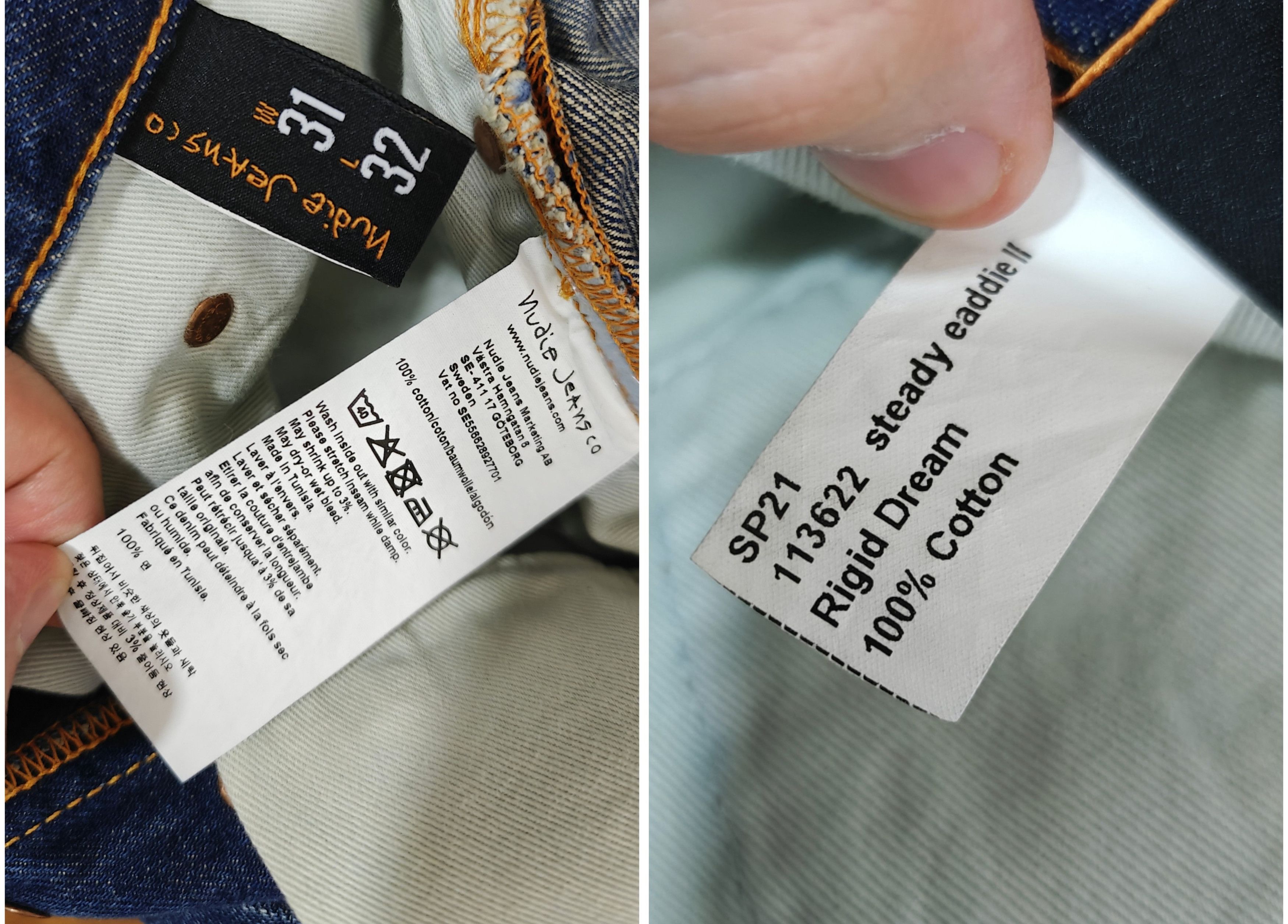 Nudie Jeans Nudie Jeans Rigid Dream Blue Denim Pants size 31x30 Size US 31 - 10 Thumbnail