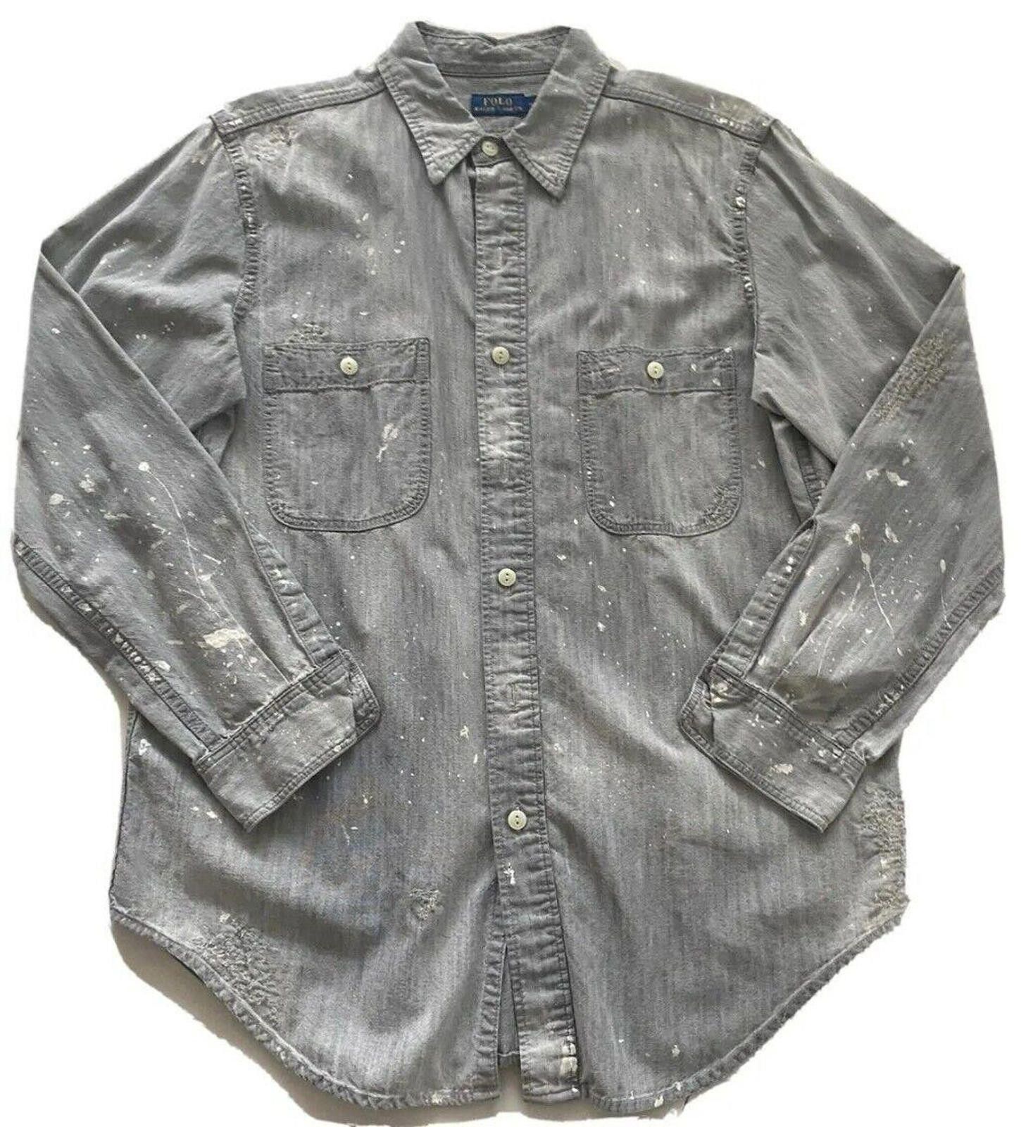 Polo Ralph Lauren Polo Ralph Lauren Paint Splatter Distressed Shirt Large NWOT Size US M / EU 48-50 / 2 - 1 Thumbnail