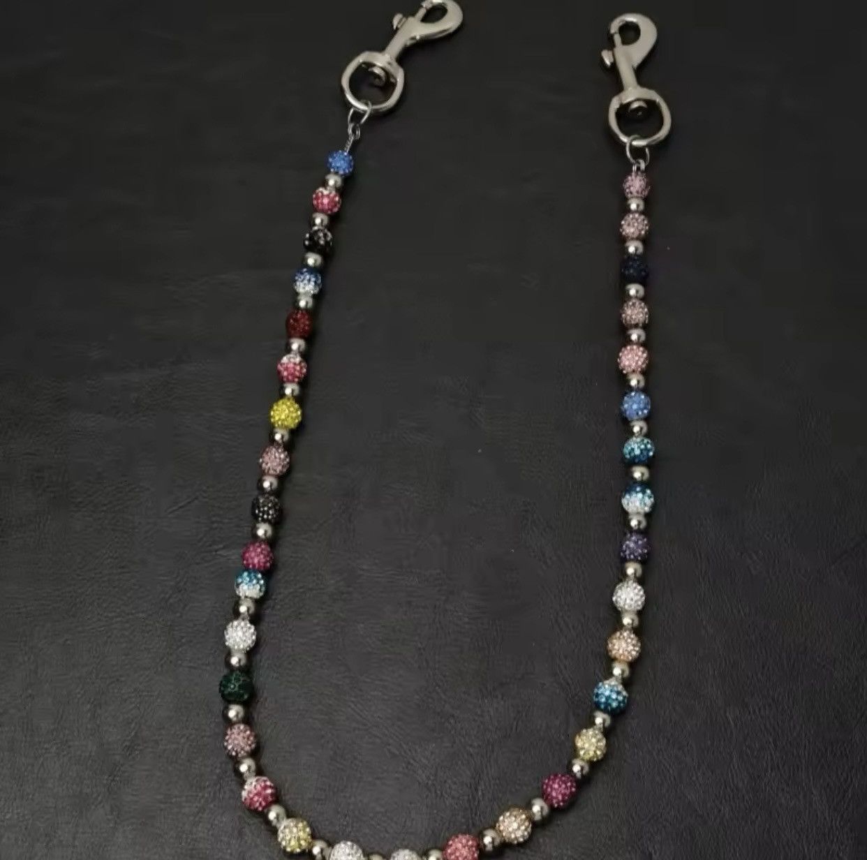 Jewelry Round Bead Rhinestone Multicolor Punk Pants Chain Size ONE SIZE - 4 Thumbnail