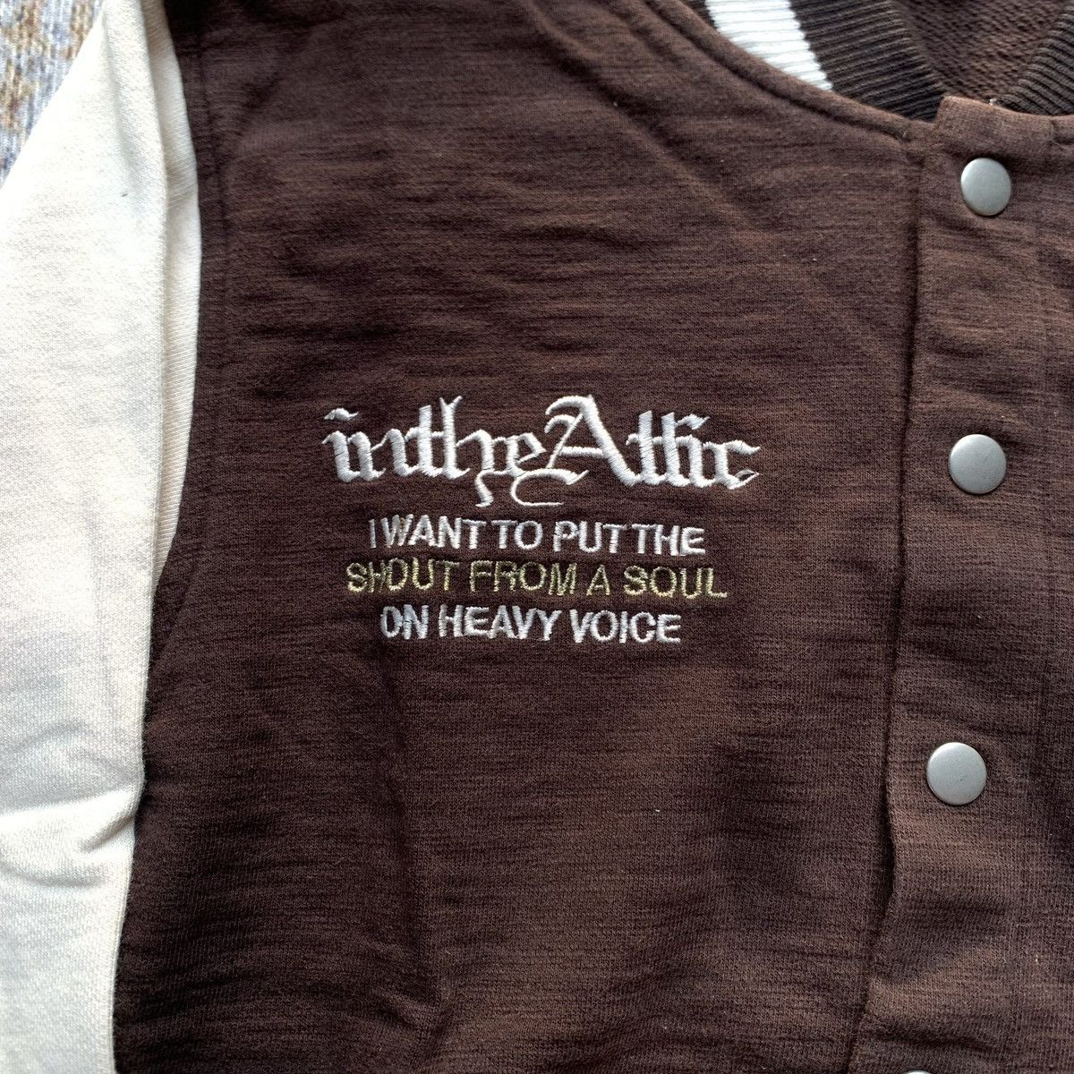 In The Attic 2000s Japanese Brand Gothic Punk Embroidery Varsity Jacket Size US M / EU 48-50 / 2 - 4 Thumbnail