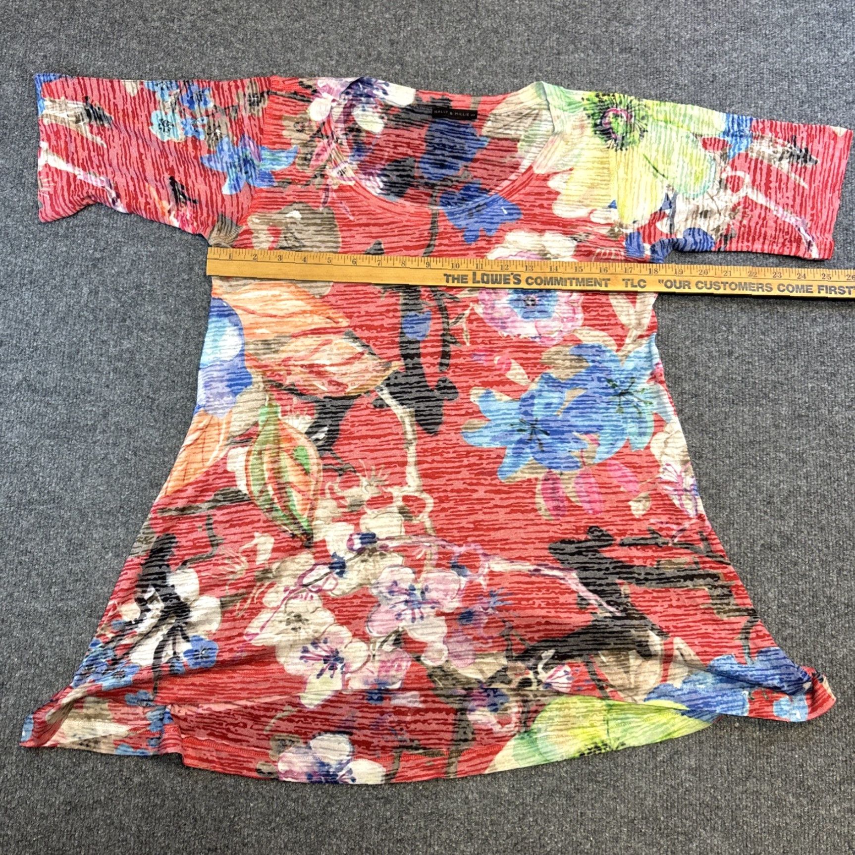 Pinko Nally & Millie Blouse Shirt Womens L Multicolor Floral USA Topoversize Artsy Abstract Small Pink Size L / US 10 / IT 46 - 5 Thumbnail