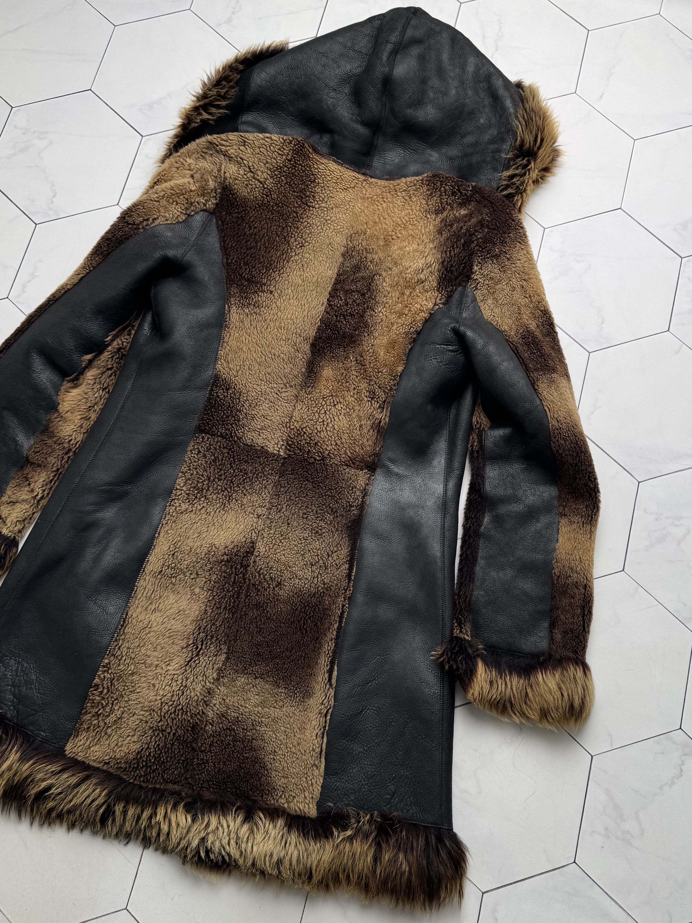 Vintage Vintage Real Sheepskin Hooded Coat (B550)E2D15 Size M / US 6-8 / IT 42-44 - 16 Thumbnail