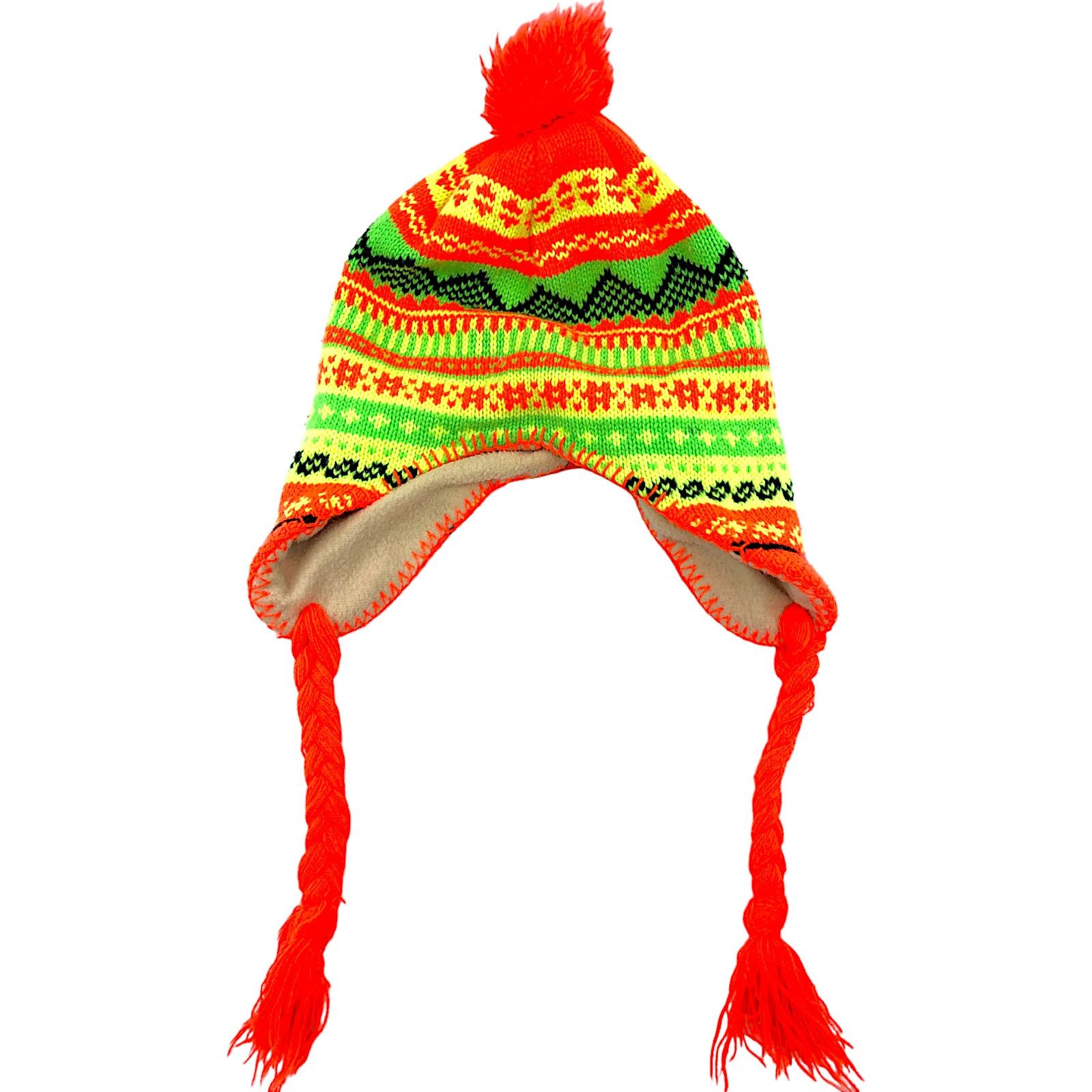 Other Winter Orange Green Yellow Neon Ski Snowboard Hat Size ONE SIZE - 1 Thumbnail