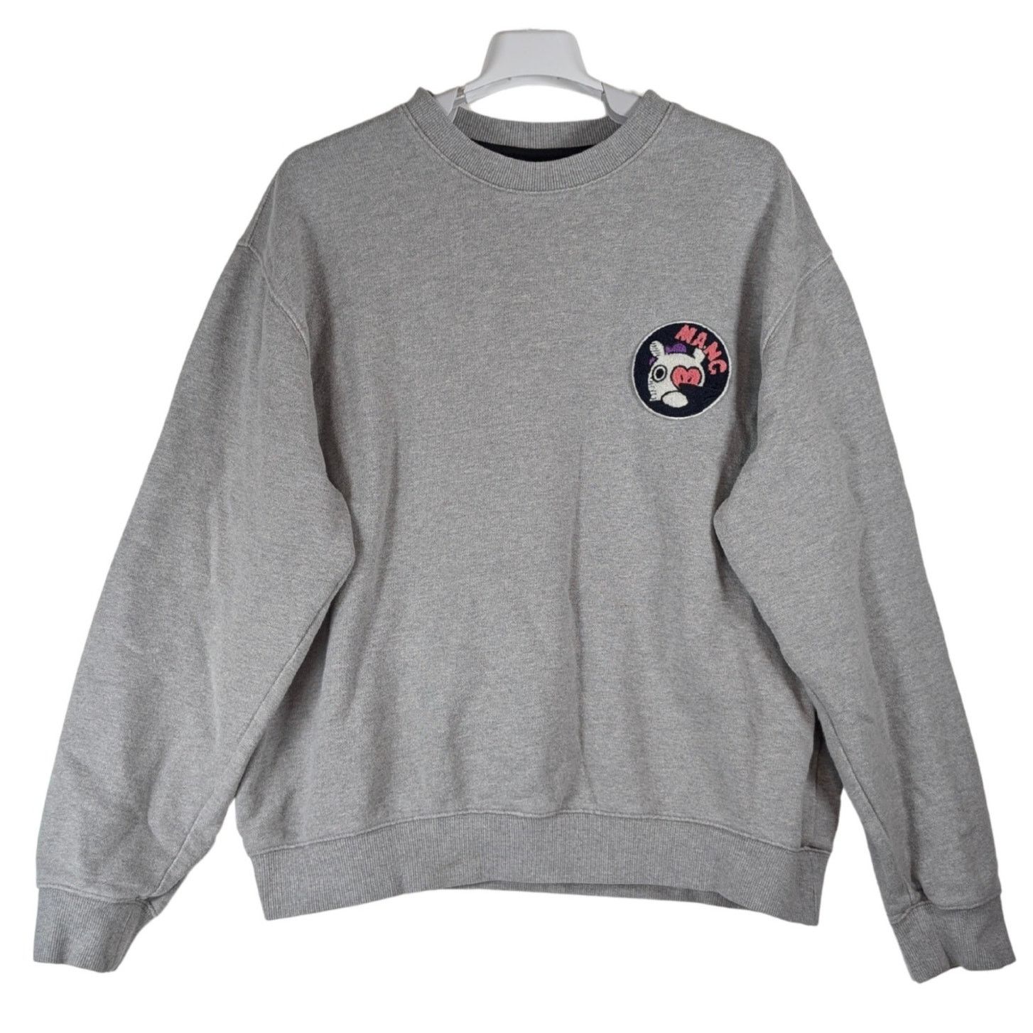 Unknown London BT21 Universtar Mang Gray Crewneck 100% Cotton BTS Large Size L / US 10 / IT 46 - 1 Thumbnail