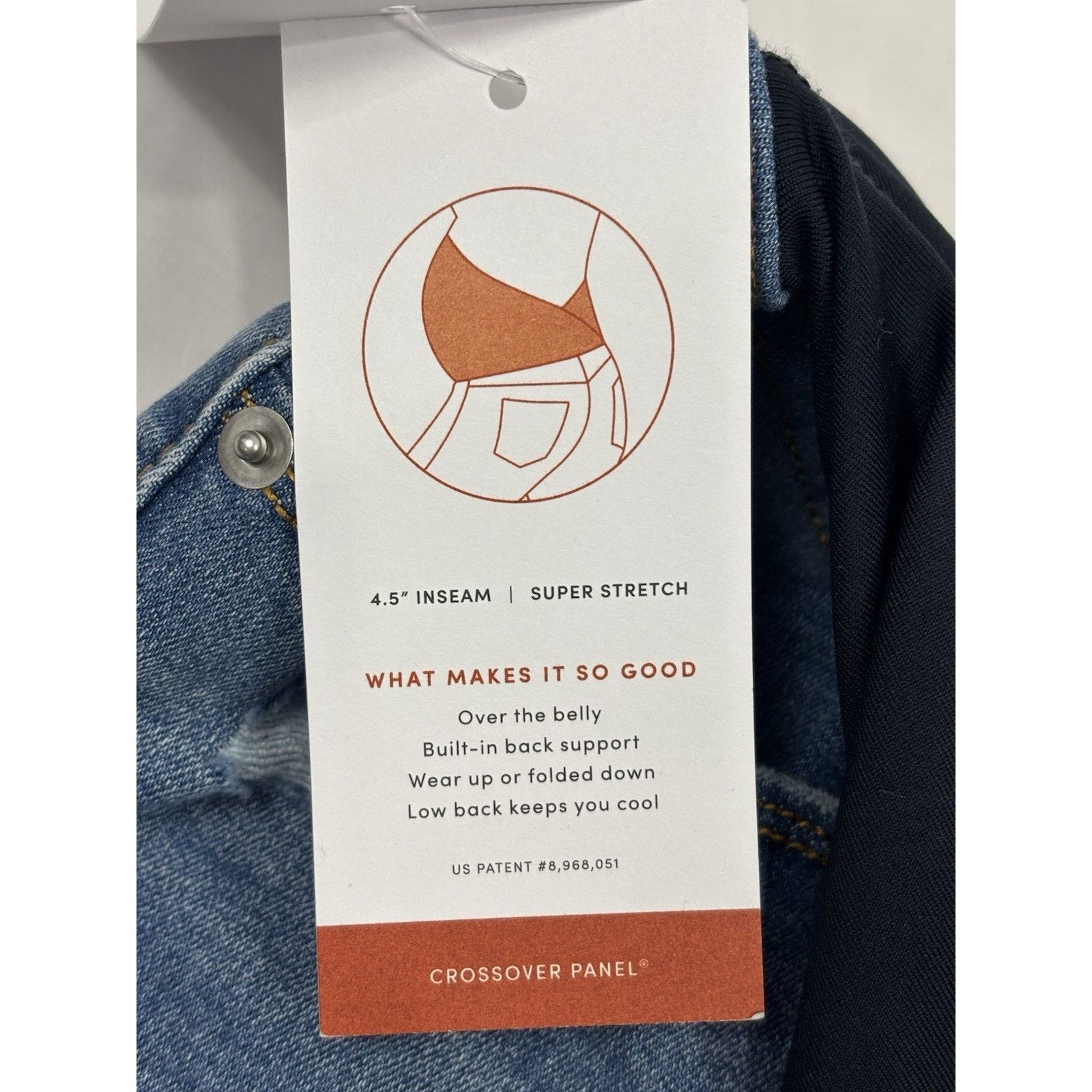 Target Basics Ingrid & Isabel Maternity 16 Panel Denim Jean Shorts Light Size 38" / US 16 / IT 52 - 9 Thumbnail