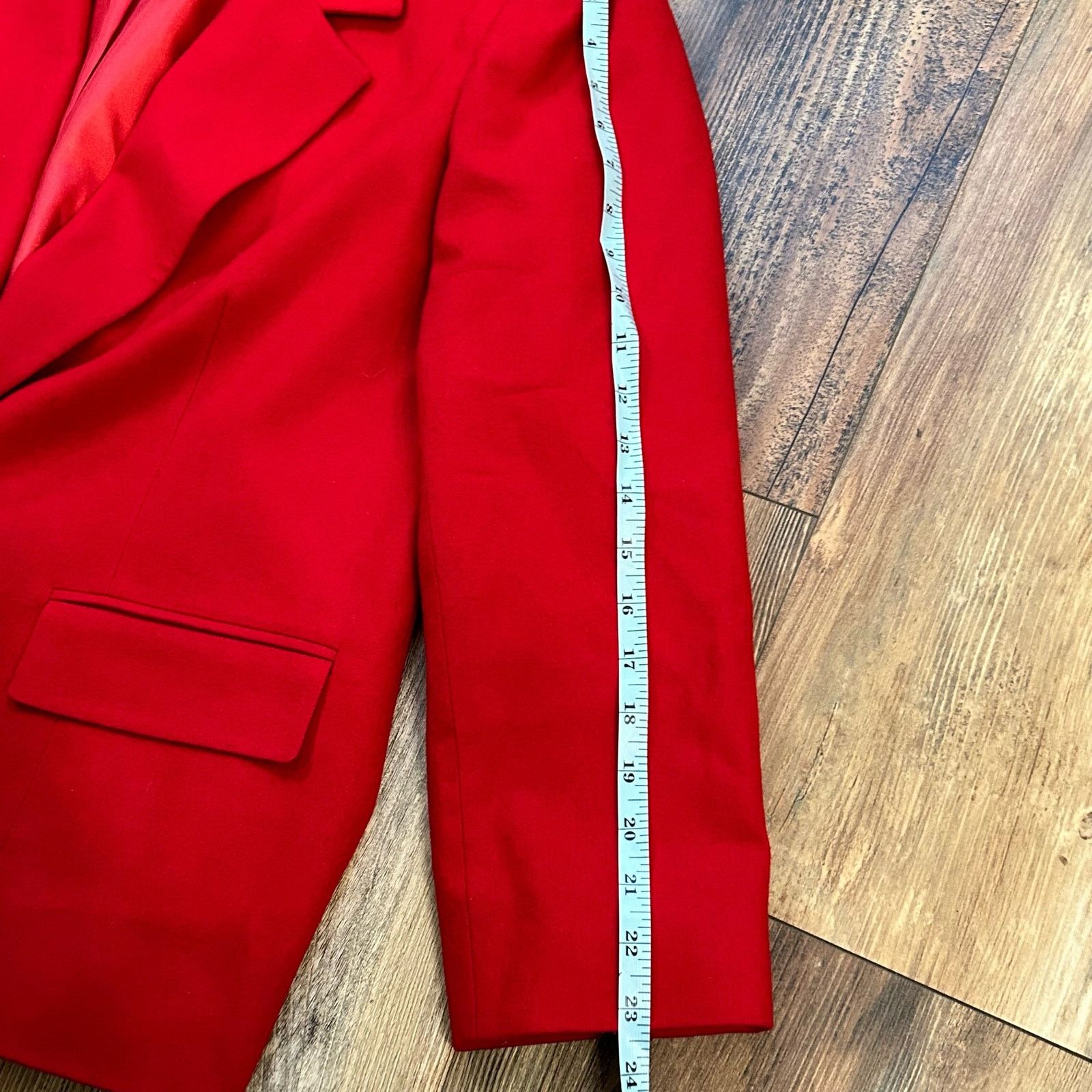 Pendleton × Vintage Vintage Pendleton Wool Blazer Red USA Made 16 Petite Size XXL / US 16-18 / IT 52-54 - 8 Thumbnail