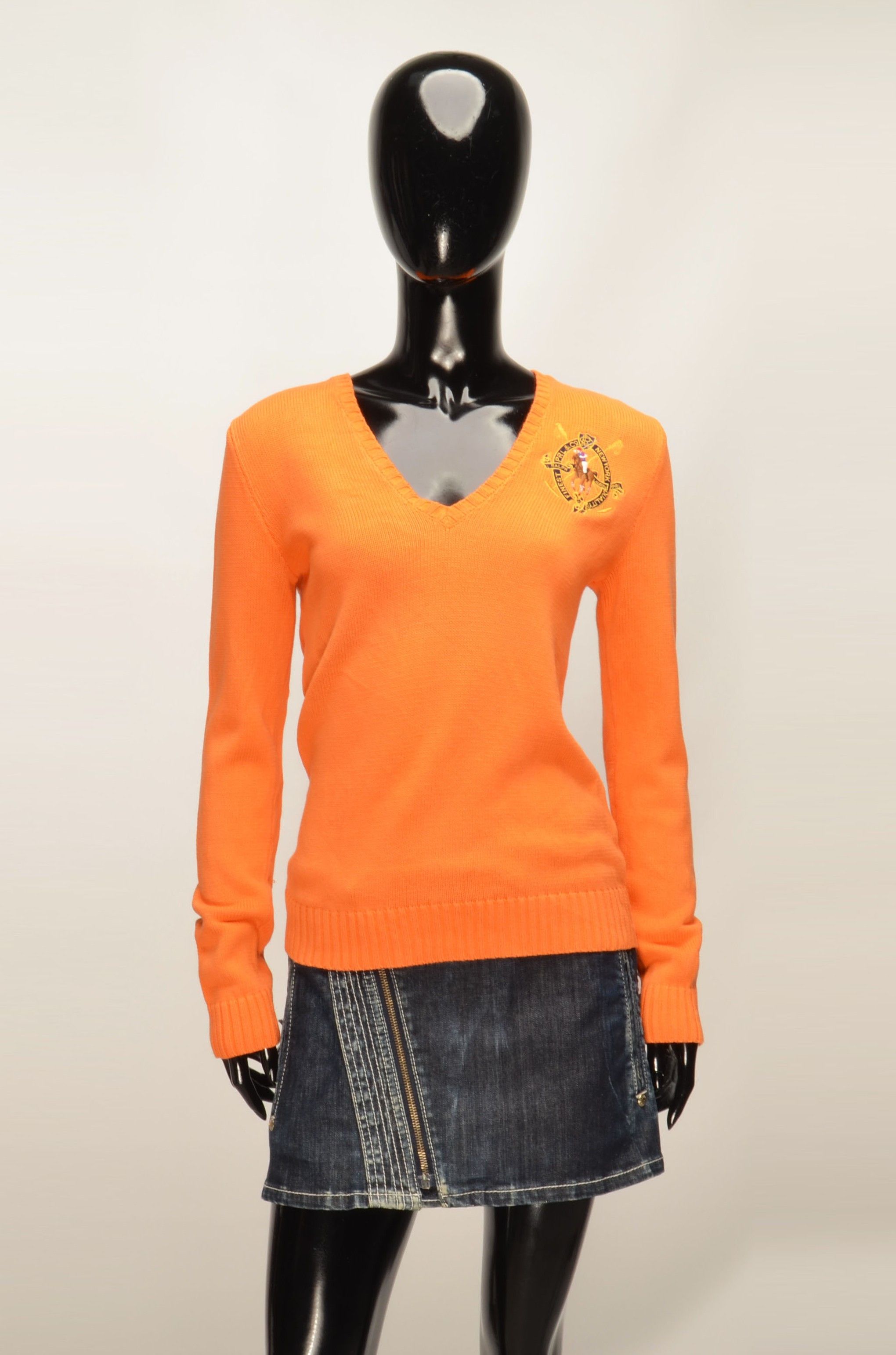 Ralph Lauren Vintage Ralph Lauren Sport Cotton Knitted Big Logo Sweater Size M / US 6-8 / IT 42-44 - 1 Thumbnail