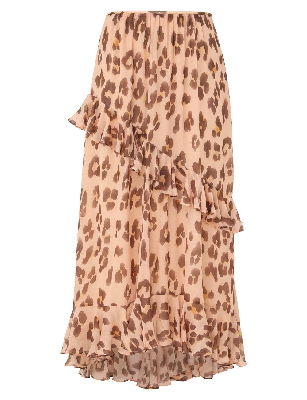 oc11z0226 Illuminate Asymmetric Skirt In Multicolor