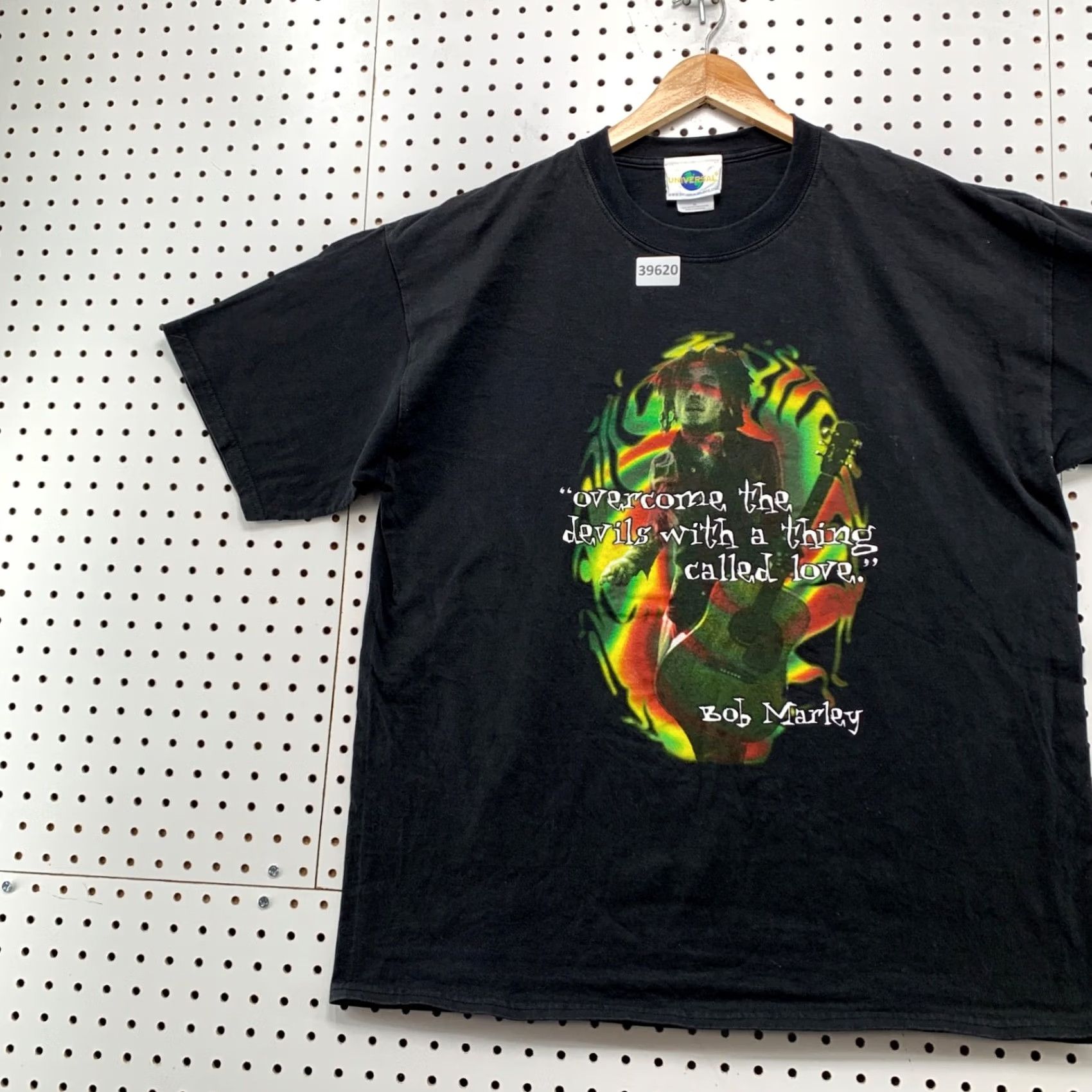 Vintage VINTAGE Bob Marley Universal Studios Shirt Mens XL Black 90s Reggae Quote Rasta Shirt Size US XL / EU 56 / 4 - 5 Thumbnail