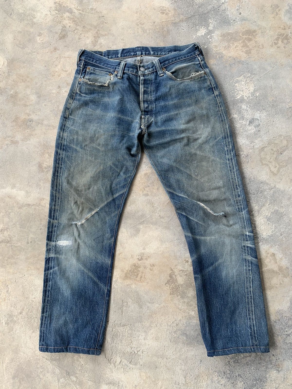 Full Count & Co. Vintage Full Count 0105 Selvedge Distressed Denim Size US 31 - 1 Thumbnail