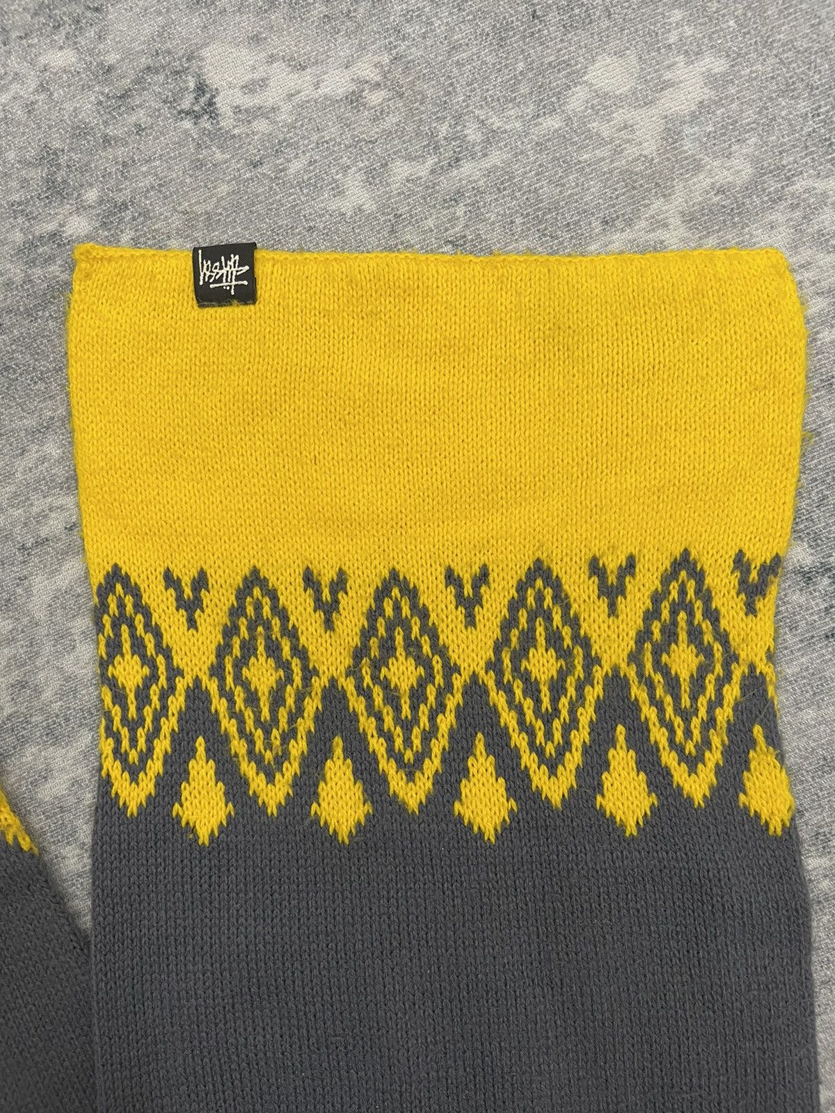 Stussy Vintage Stussy Gray Wool Scarf Muffler s10 Size ONE SIZE - 2 Thumbnail