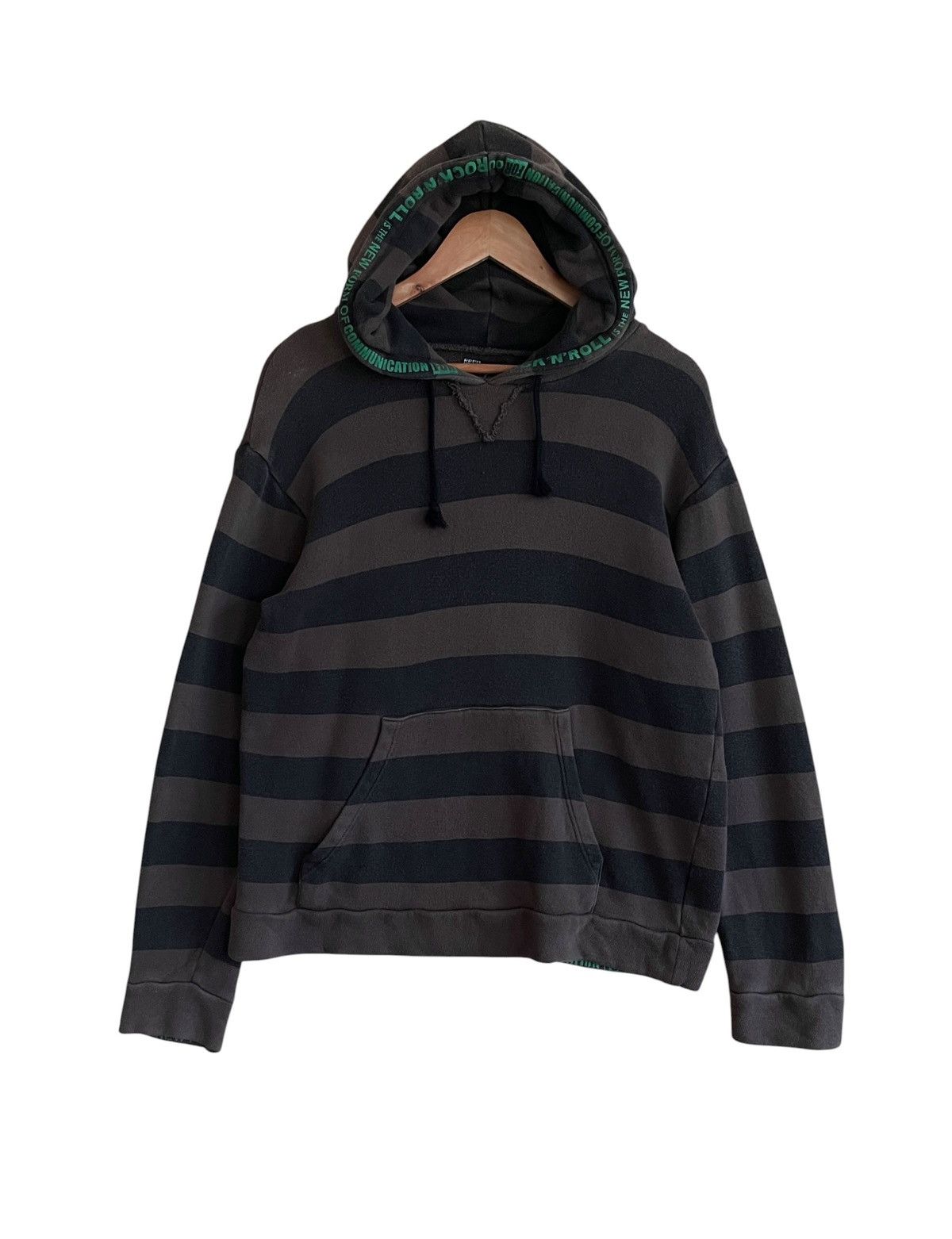 PPFM Vintage Japanese Brand PPFM Striped Hoodie 2000s Size US L / EU 52-54 / 3 - 1 Thumbnail
