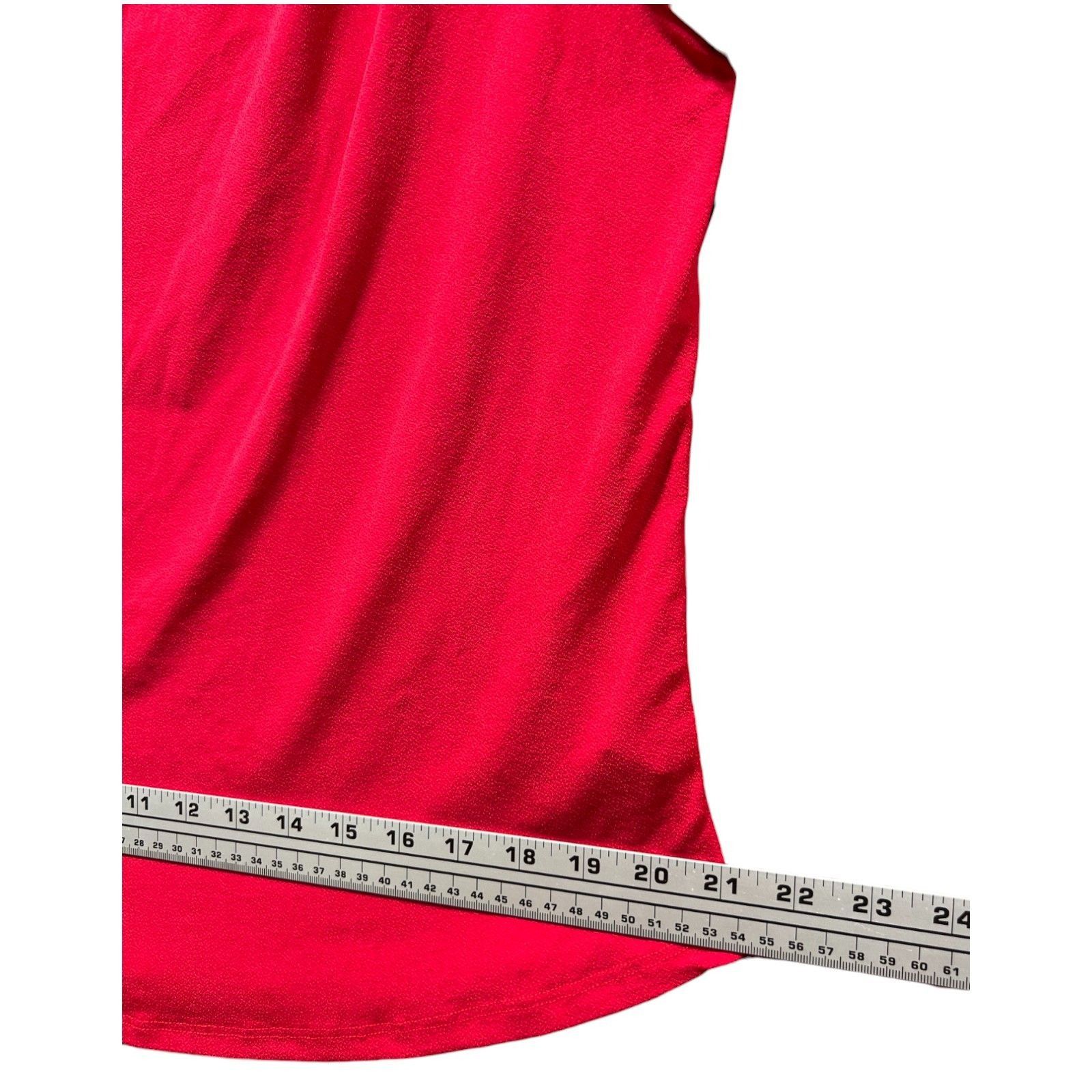 Other AVA James - Women's Short Sleeve Blouse - Red - PXL Size ONE SIZE - 5 Thumbnail