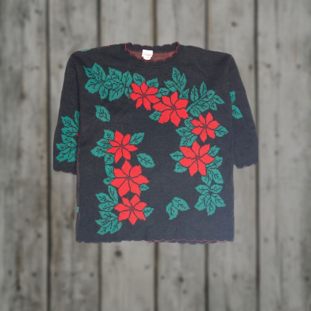 Vintage VINTAGE Holiday Time Black Ugly Christmas Pullover Shirt Adult XXL Winter 90s Mens Womens Size XL / US 12-14 / IT 48-50 - 1 Thumbnail