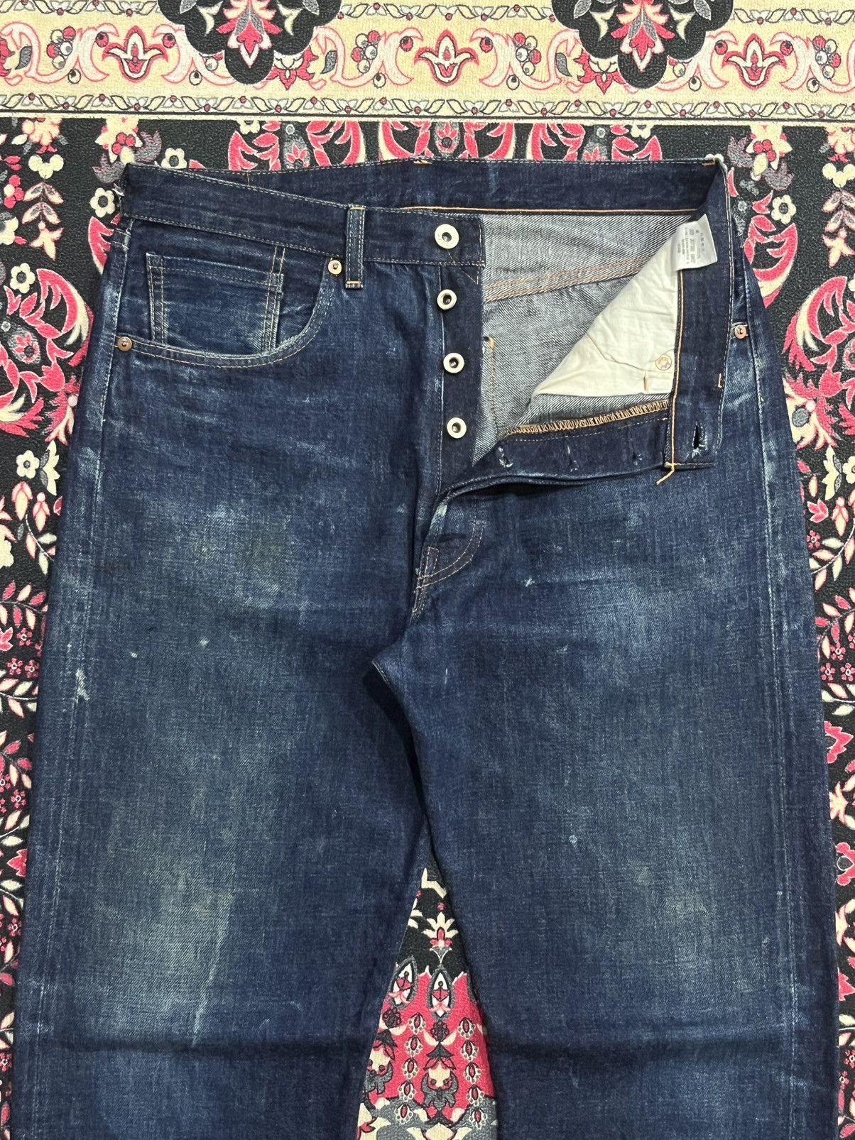 Levi's Vintage Clothing ⚡️Selvedge⚡️Vintage Levi’s LVC S501XX Big E Indigo Washed Jean Size US 34 / EU 50 - 5 Thumbnail