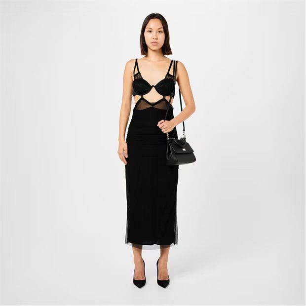 Dolce & Gabbana o1g2r1mq1024 Midi Dresses in Nero Size M / US 6-8 / IT 42-44 - 3 Thumbnail