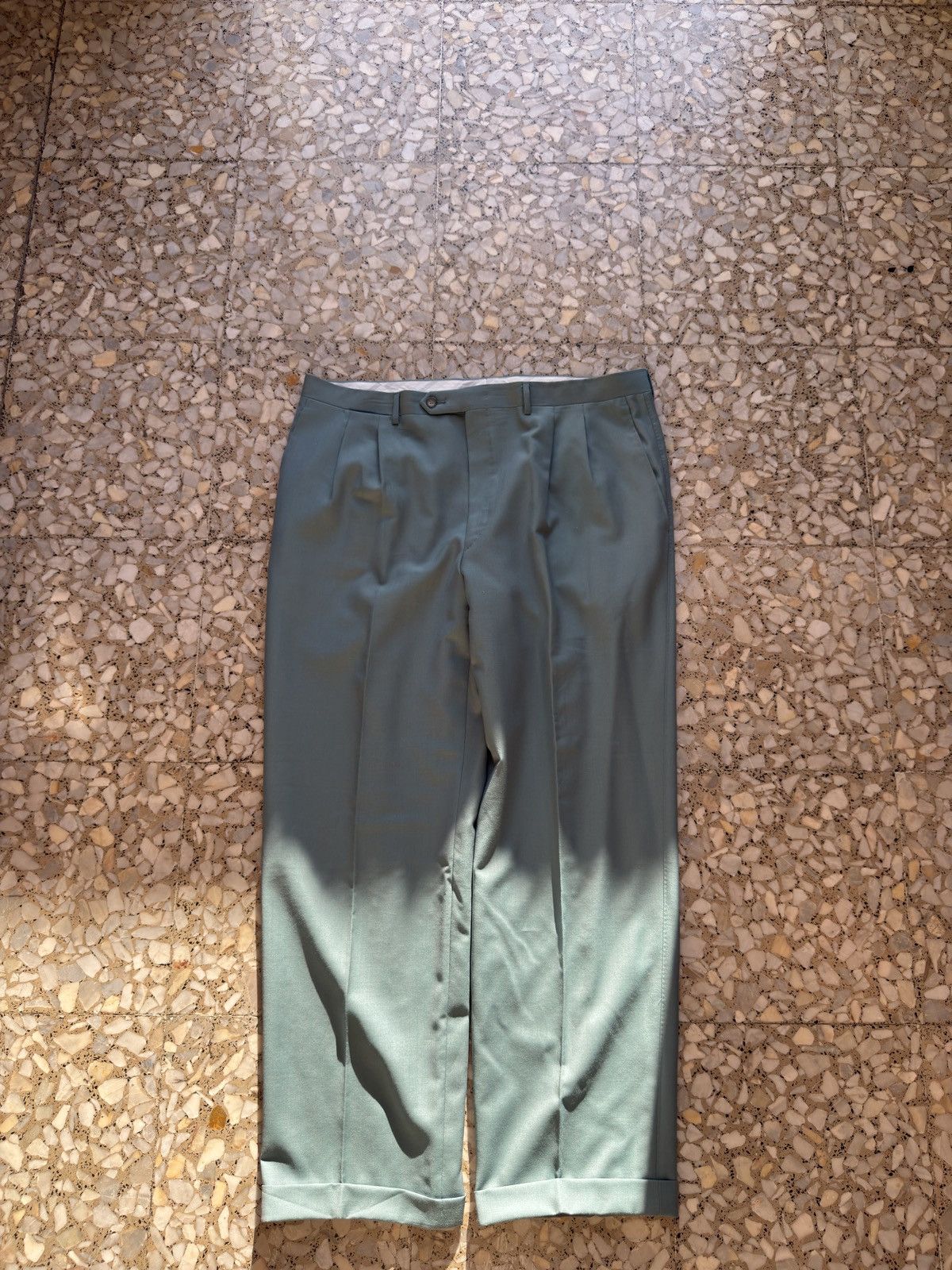 Canali Canali Pants Pure Virgin Wool Italy 56 Ocean Breeze Italy Size US 38 / EU 54 - 2 Thumbnail