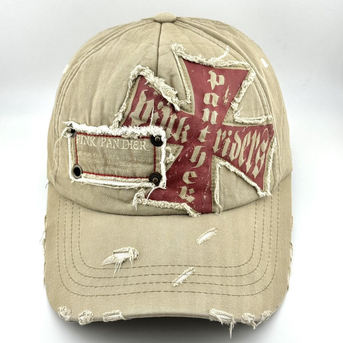 Hysteric Glamour Pink Panther Distressed Beige Y2K Cap - Rare Size ONE SIZE - 6 Thumbnail