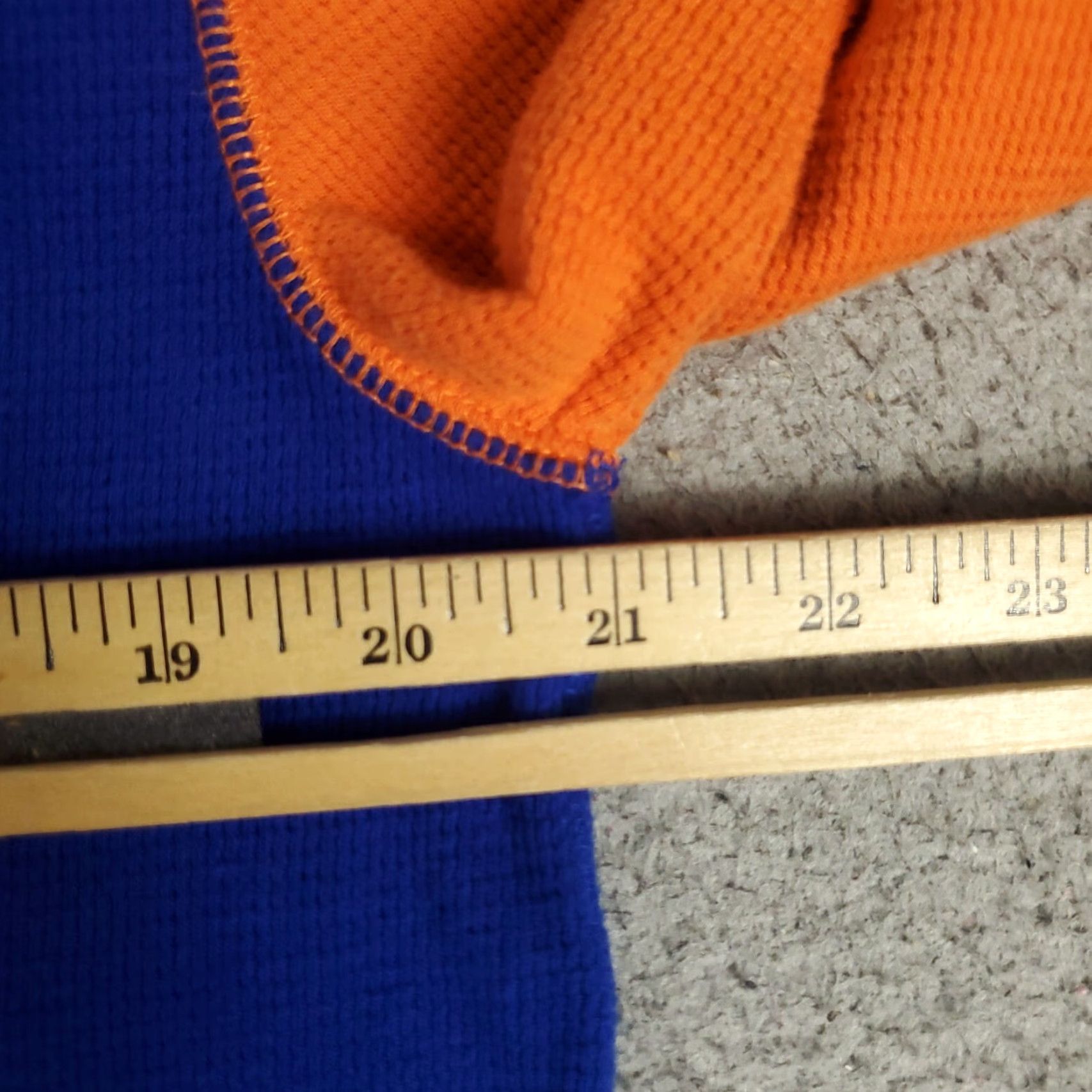 Ralph Lauren Ralph Lauren Colorblock Thermal T-Shirt Mens XL Blue Orange Long Sleeve Crew Neck Size US XL / EU 56 / 4 - 7 Thumbnail