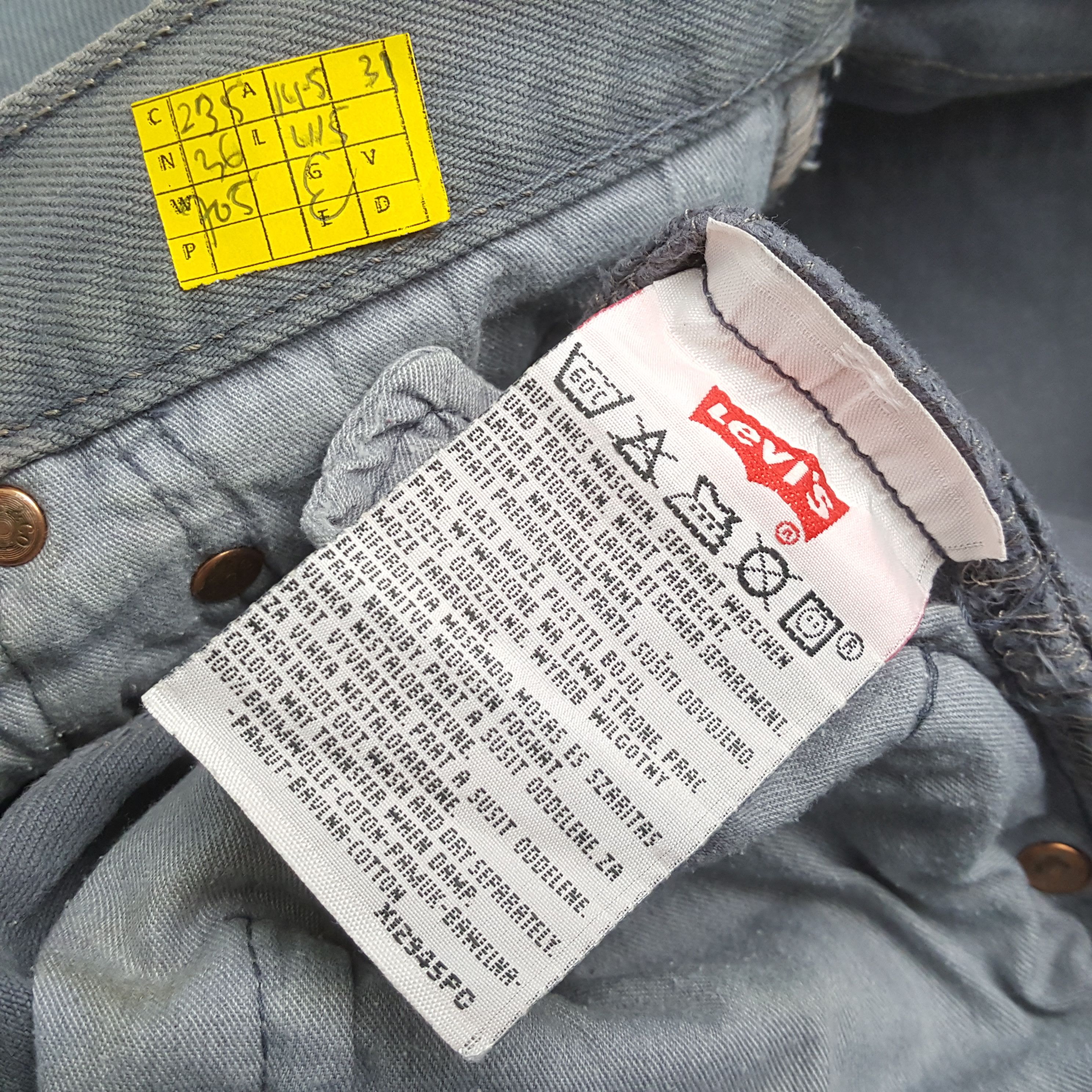 Levi's × Levi's Vintage Clothing × Vintage Vintage LEVI'S 501 American Brand Style Grey Jeans Pants Size US 29 - 13 Thumbnail