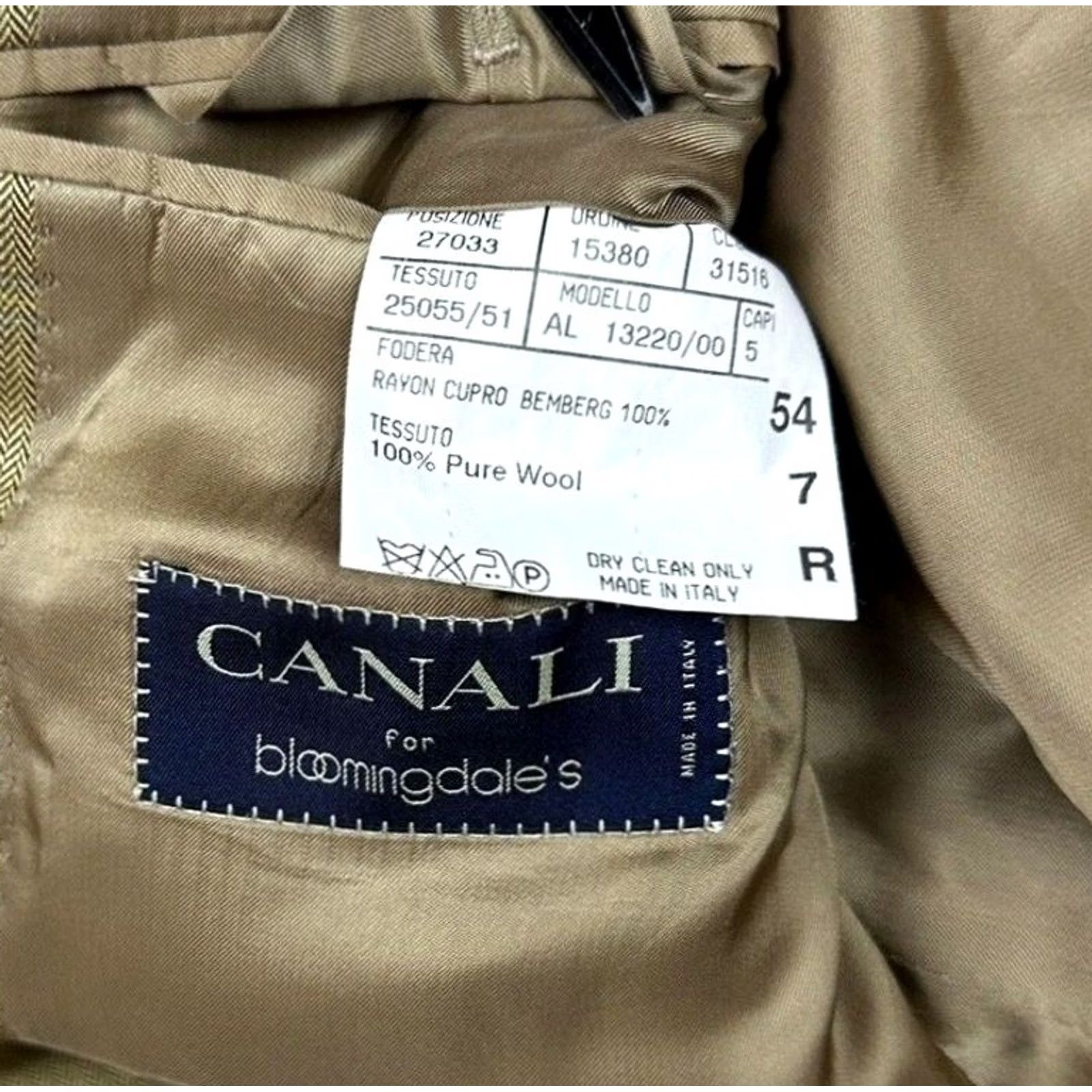Canali Canali Blazer Men 100% Wool Brown Windowpane Plaid 2-Button Italy 44R Jacket Size 44R - 3 Thumbnail